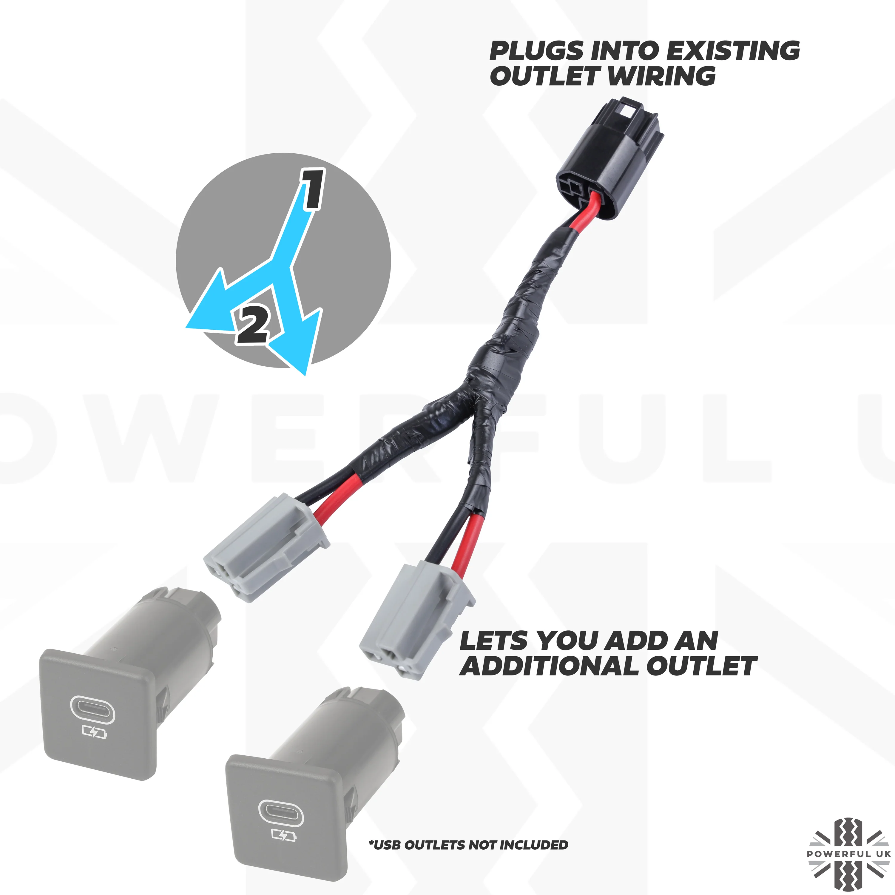 1x Rear Passenger Power Outlet Splitter Loom for Land Rover Defender L663 - Image 4