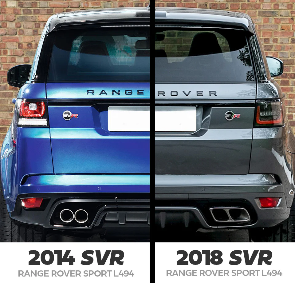 '2015 SVR' Style Exhaust Conversion Finishers for Range Rover Sport L494 2014-17 - Stainless - Image 6