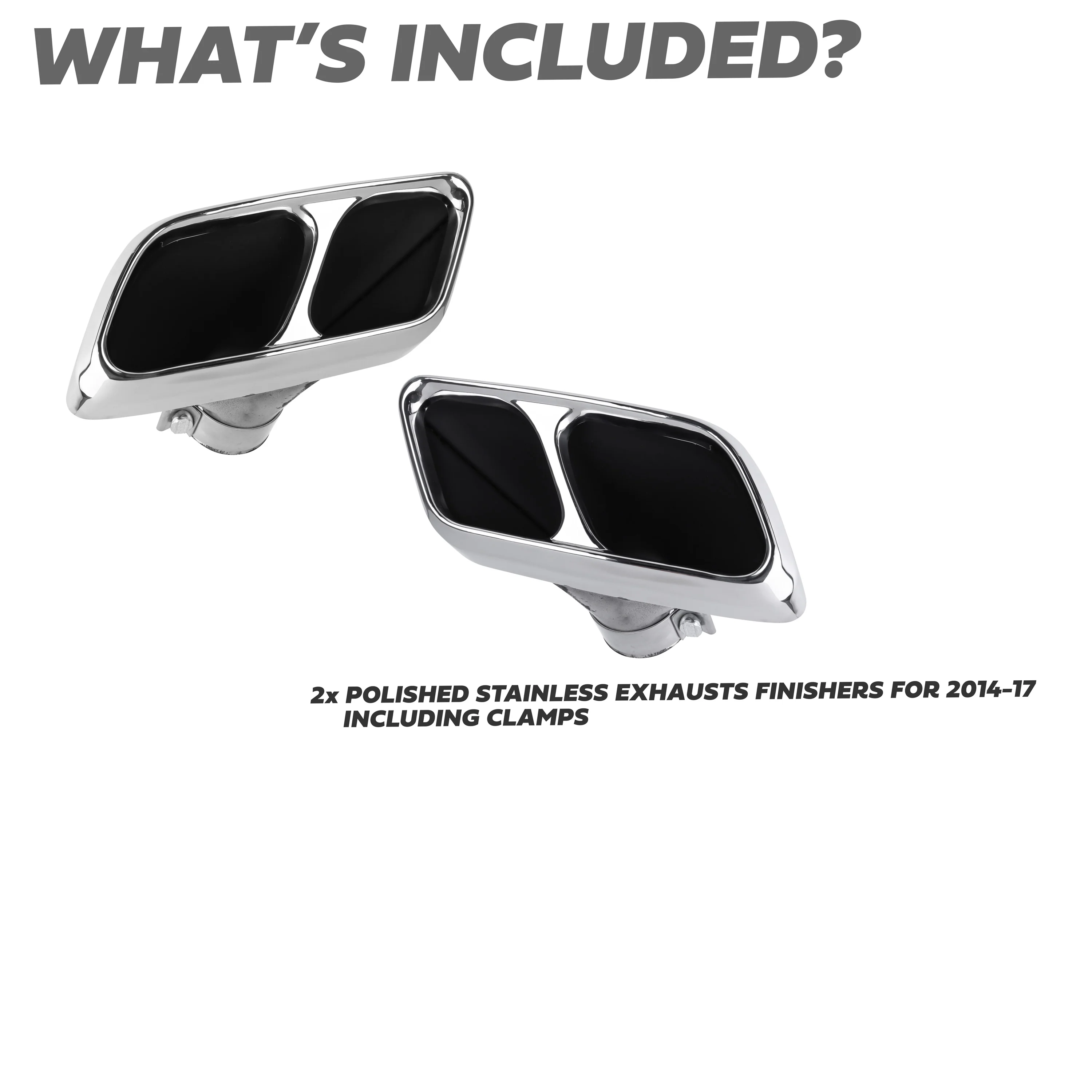 '2018 SVR' Style Exhaust Conversion Finishers for Range Rover Sport L494 2014-17 - Stainless - Image 2
