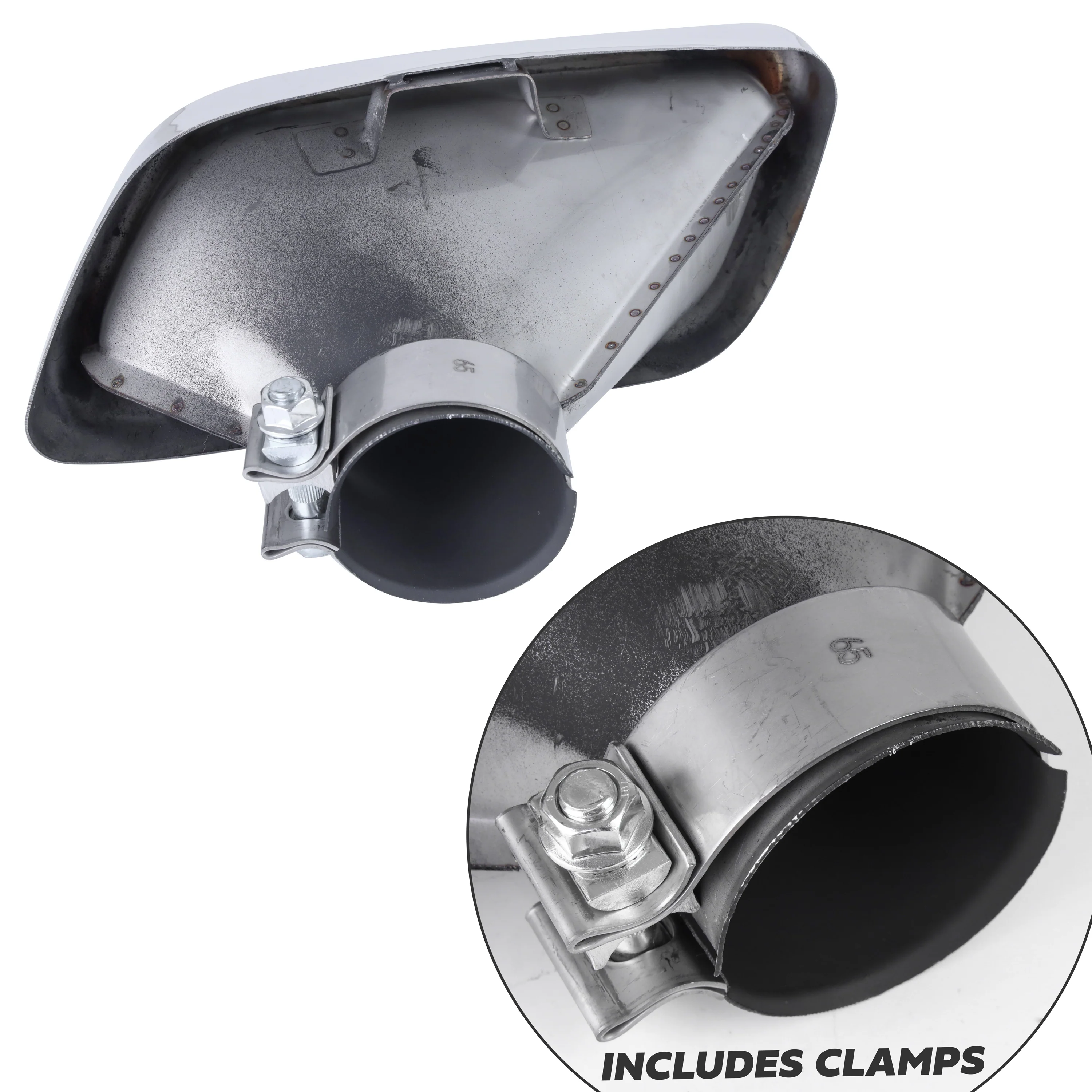 '2018 SVR' Style Exhaust Conversion Finishers for Range Rover Sport L494 2014-17 - Stainless - Image 3
