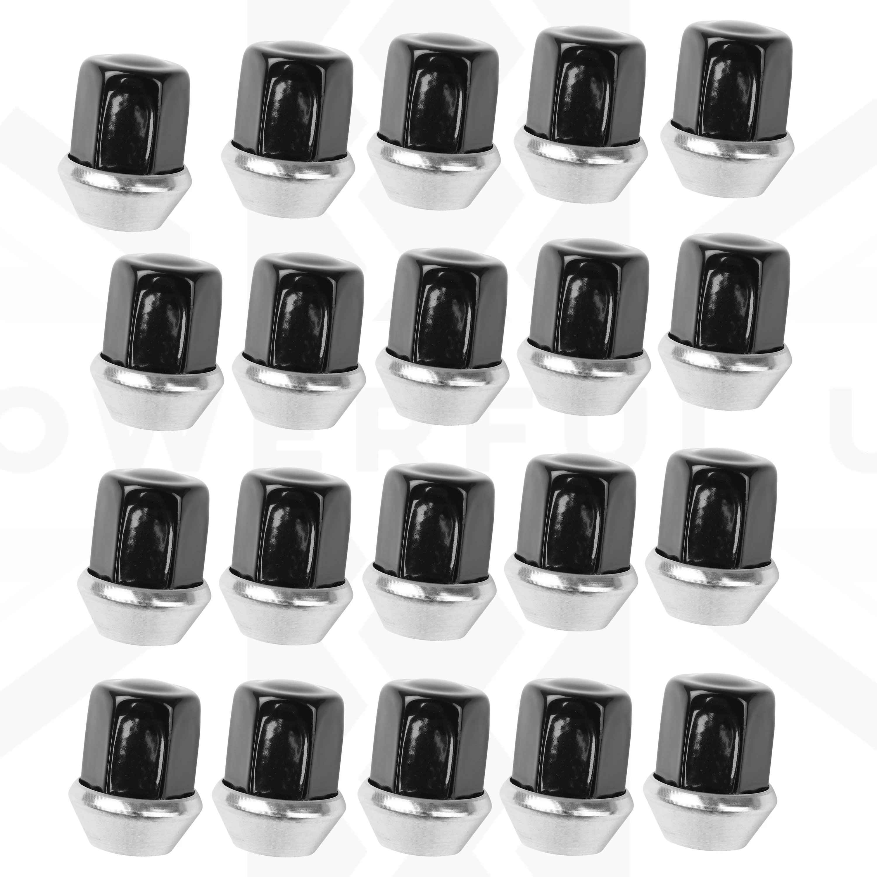 20x Black Alloy Wheel Nuts for Range Rover Velar - Image 2