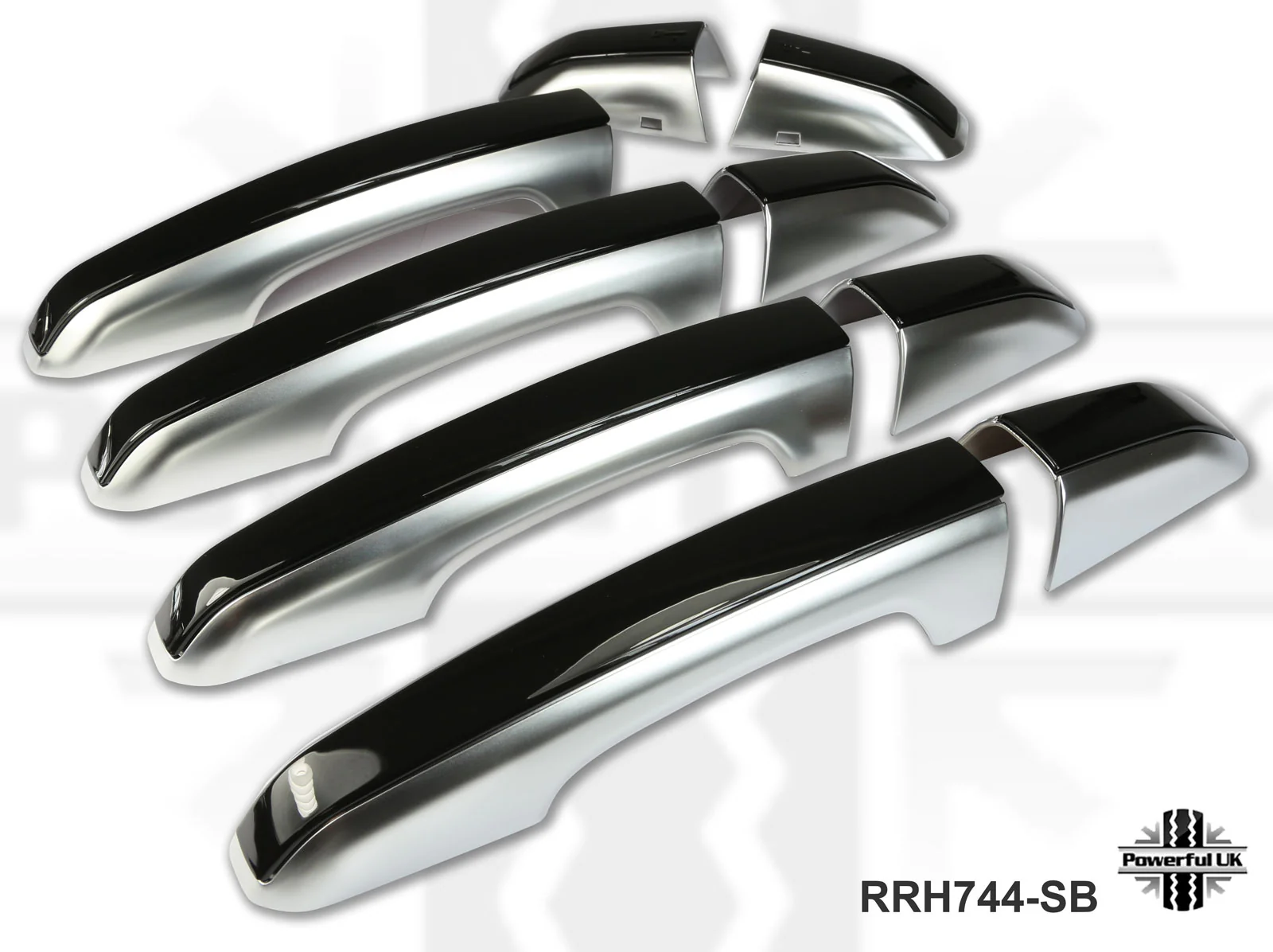 2pc "Autobiography Style" Door Handle Covers for Range Rover Evoque L538 - Silver/Black - Image 7