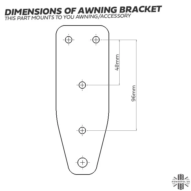 2pc Awning Quick Release Mount Kit for Land Rover Defender L663 - for ARB - Image 6