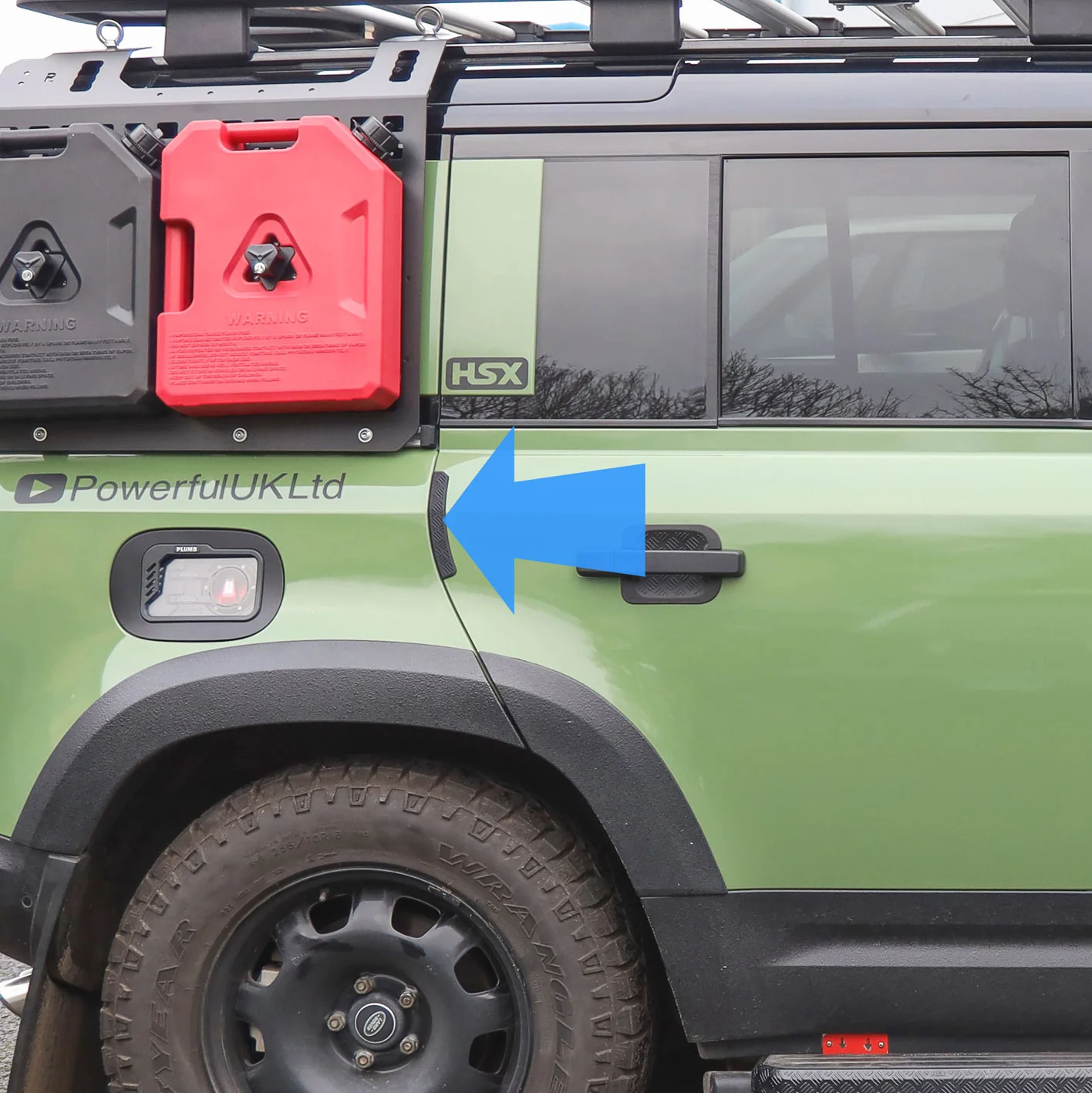 2pc Rear Door Edge Protection Strips for Land Rover Defender L663 110/130 - Image 2