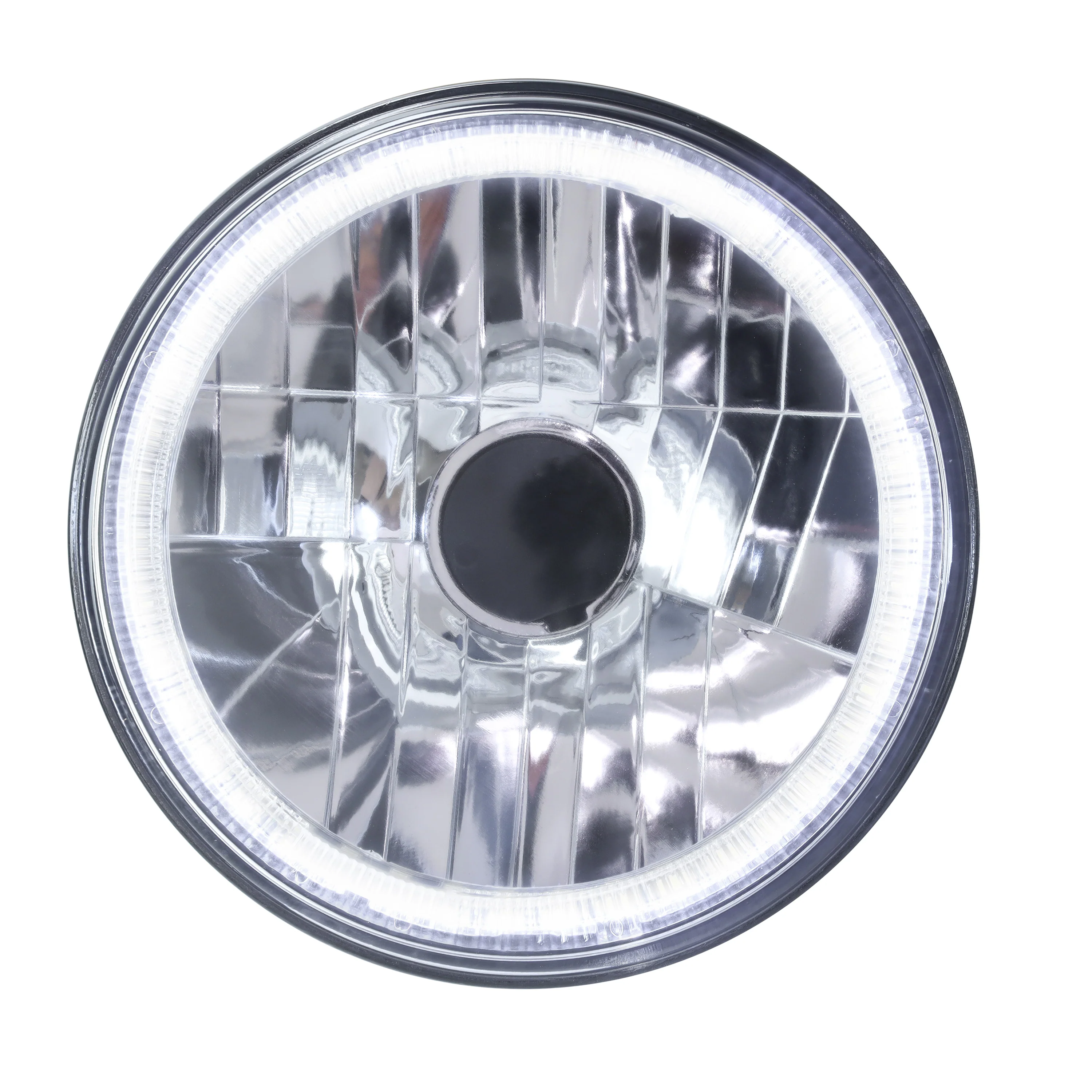 2x 7" Headlights with Angel Eye - RHD - for Land Rover Classic Defender - Image 5