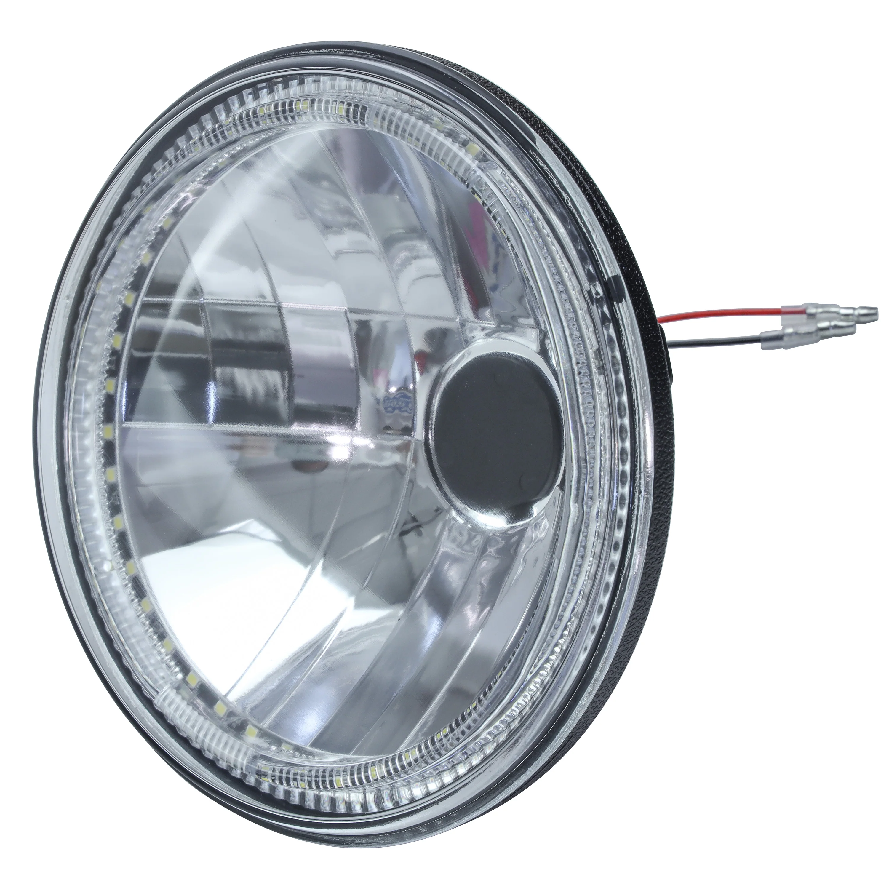 2x 7" Headlights with Angel Eye - RHD - for Land Rover Classic Defender - Image 6