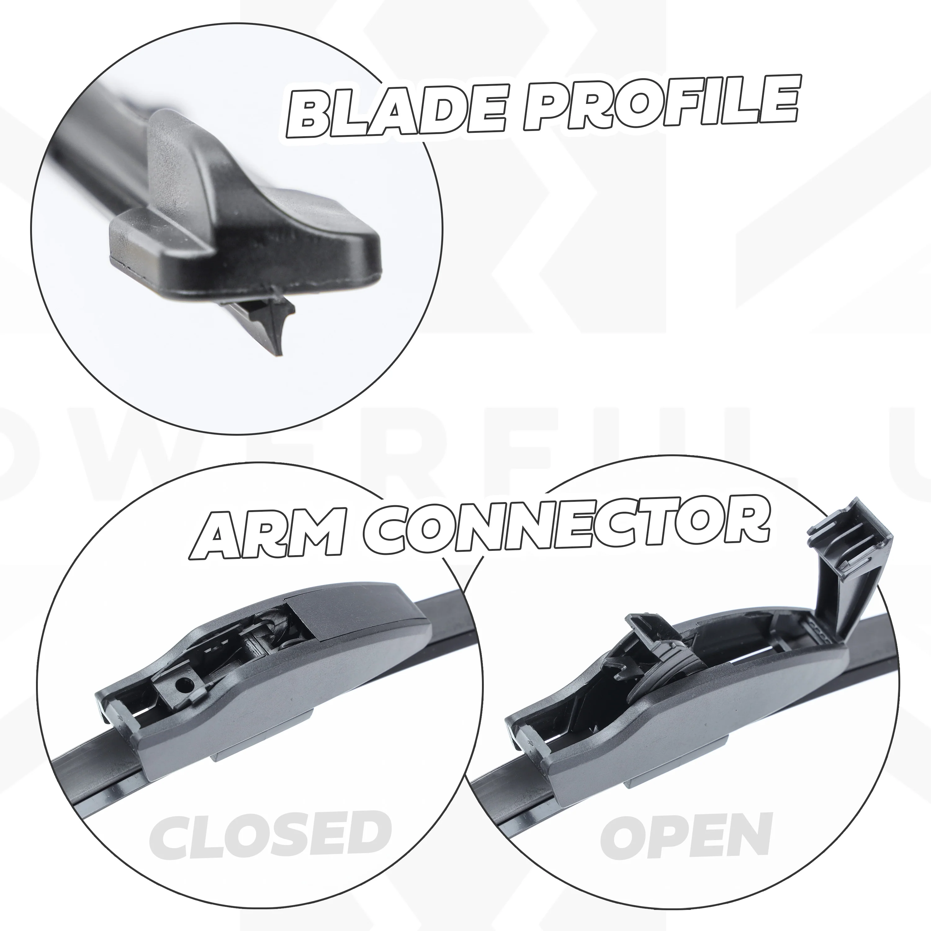 2x Aftermarket Windcreen Wiper Blades for Land Rover Discovery 3/4 - Image 4