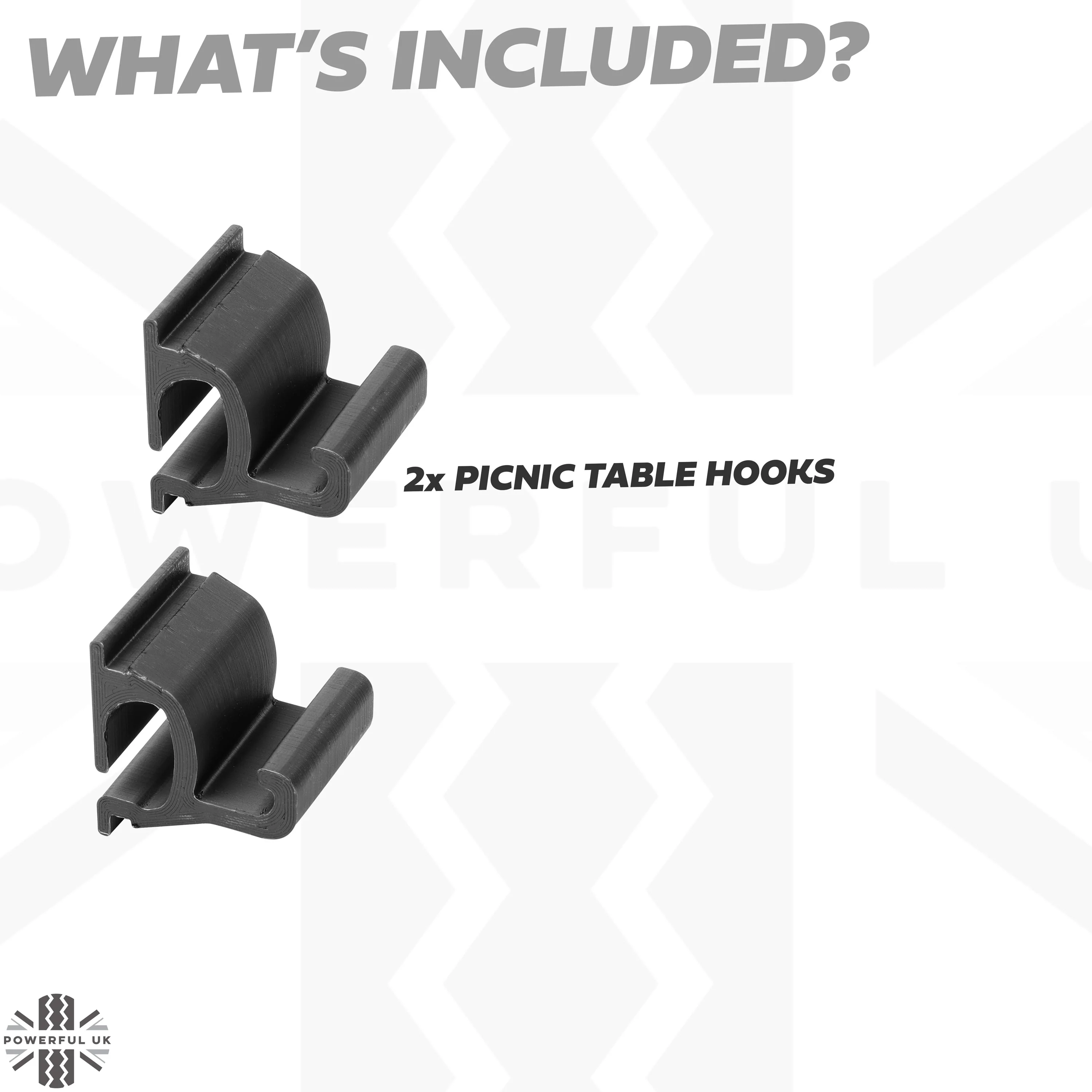 2x Clip-In Hooks for Land Rover Defender Folding Picnic Table - Image 3