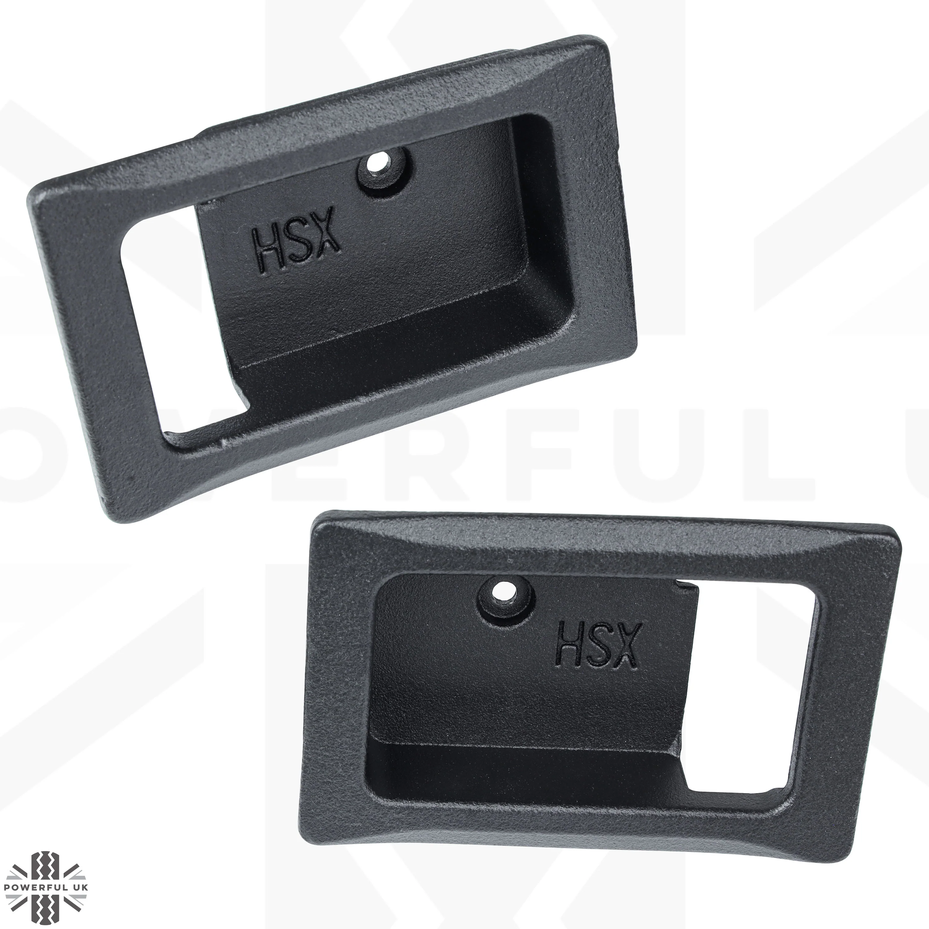 2x Door Handle Bowls for Land Rover Classic Defender - Satin Black - Image 2