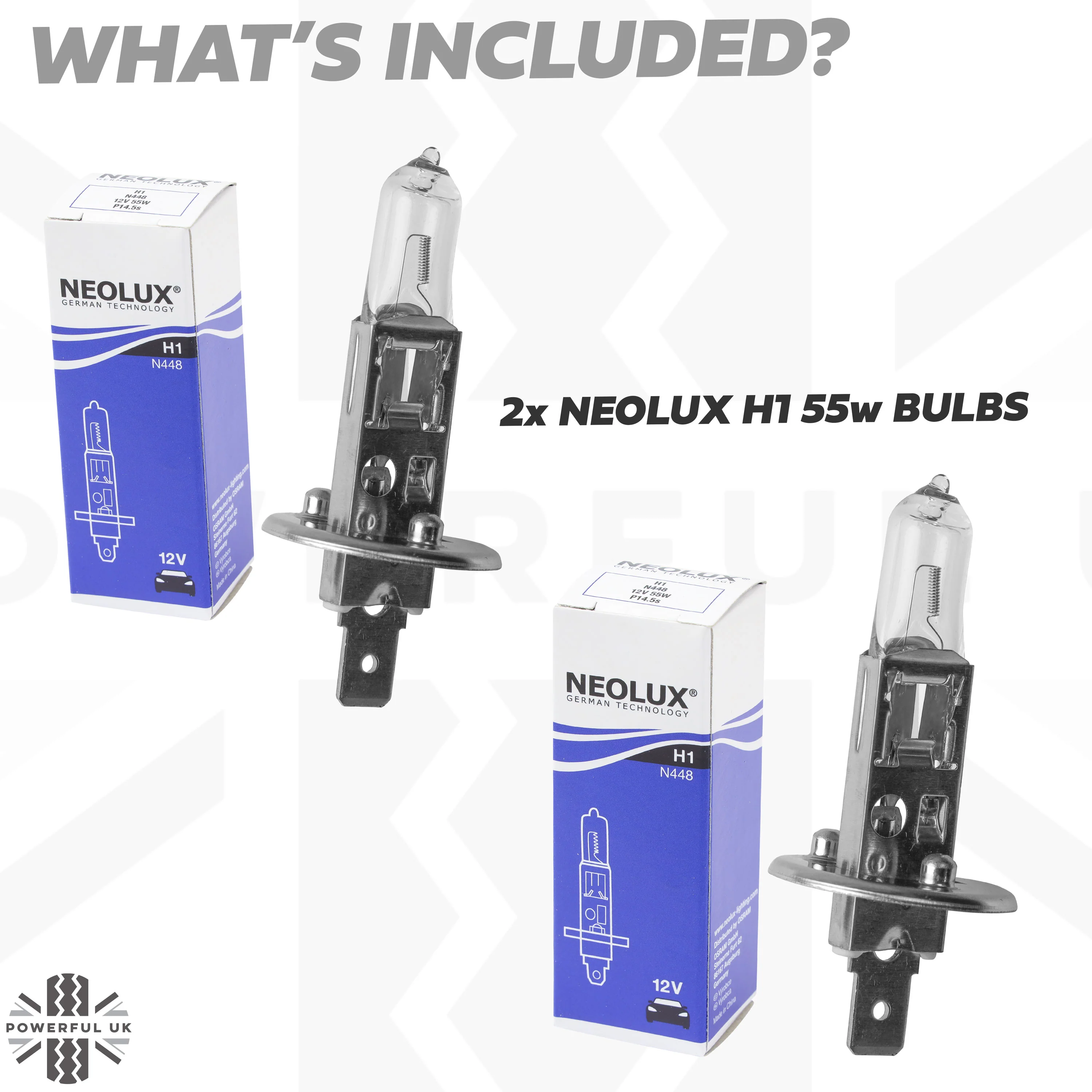 2x H1 Neolux Bulbs - 55w 12v - Image 3