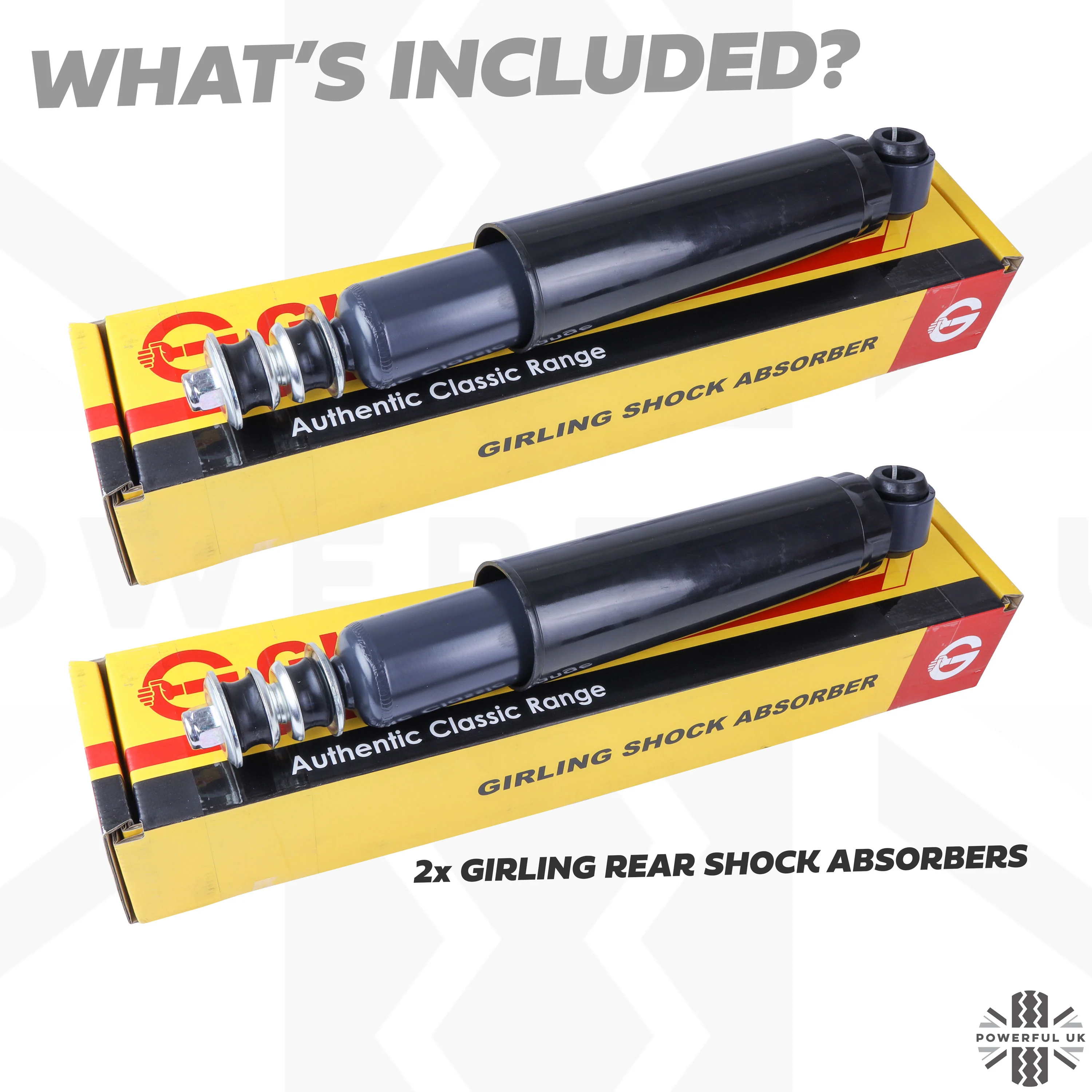 2x Rear Shock Absorbers for Range Rover Classic - Image 2