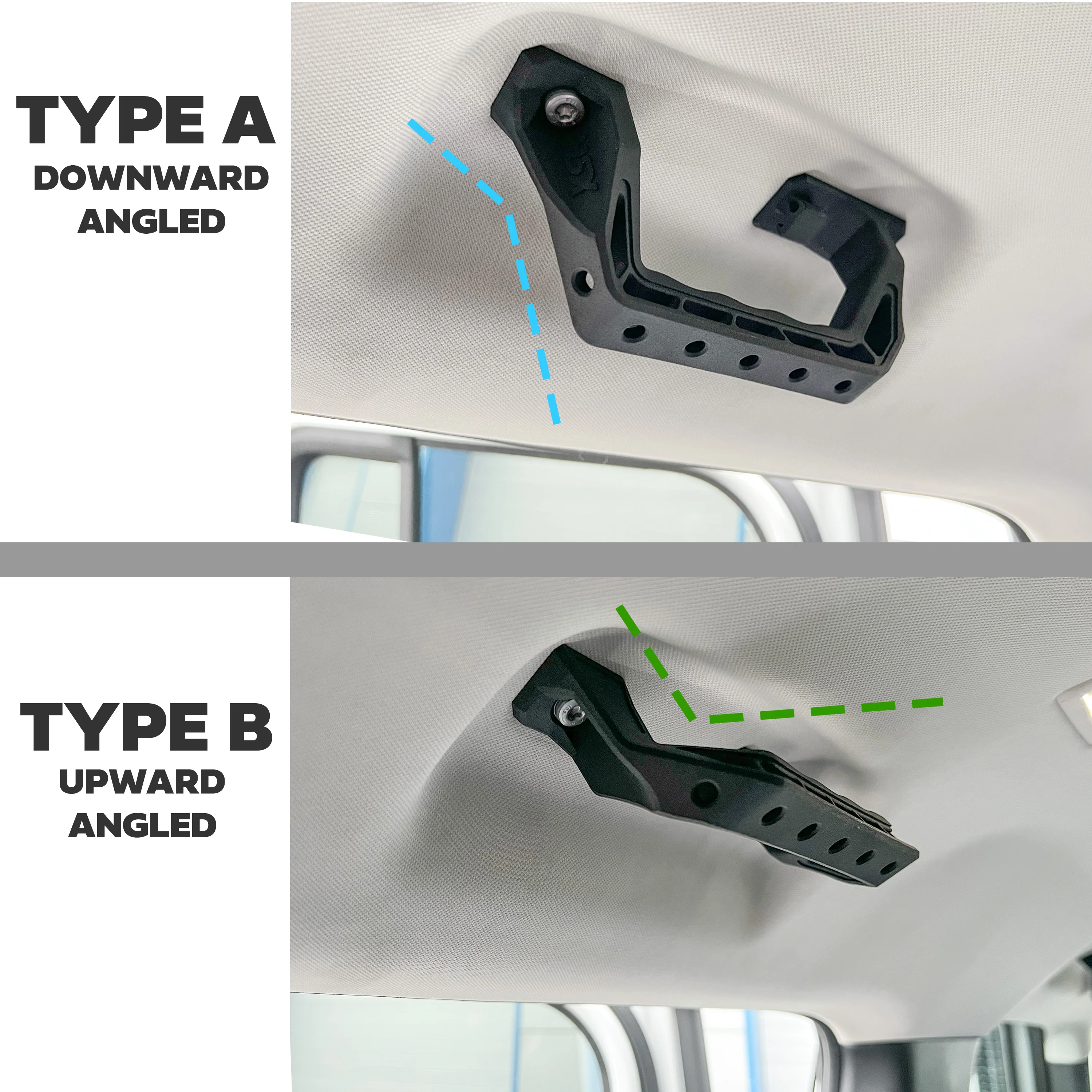 2x Roof Grab Handles for Land Rover Defender L663 - for REAR handles - Downward Angled - Image 6