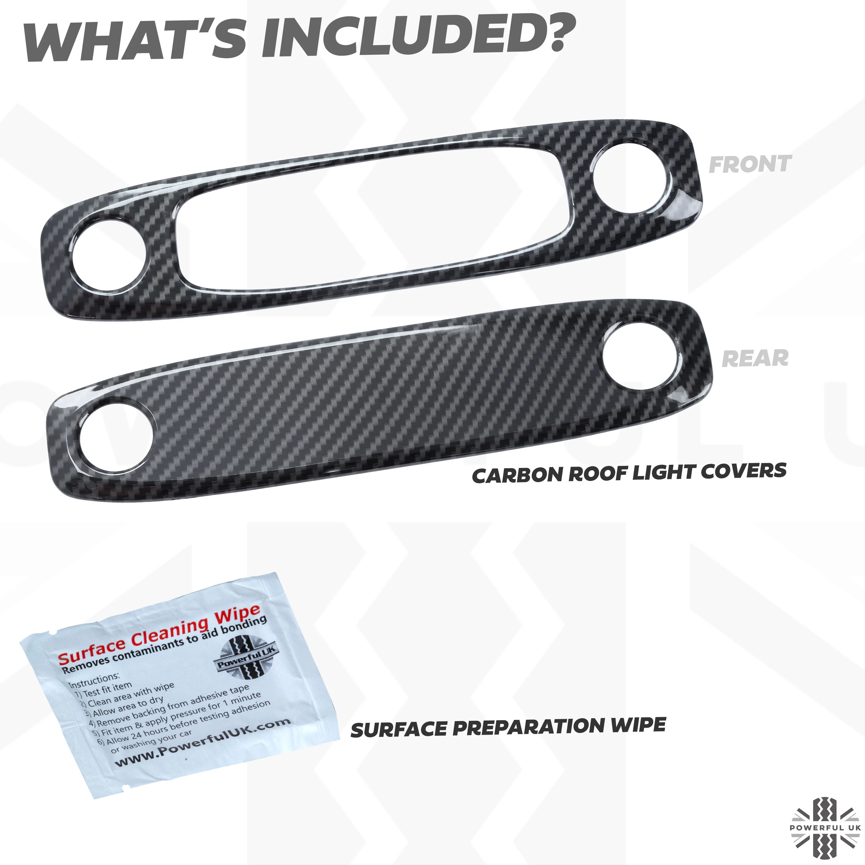 2x Roof Light Covers in Carbon Fibre for Tesla Model 3 - Image 6