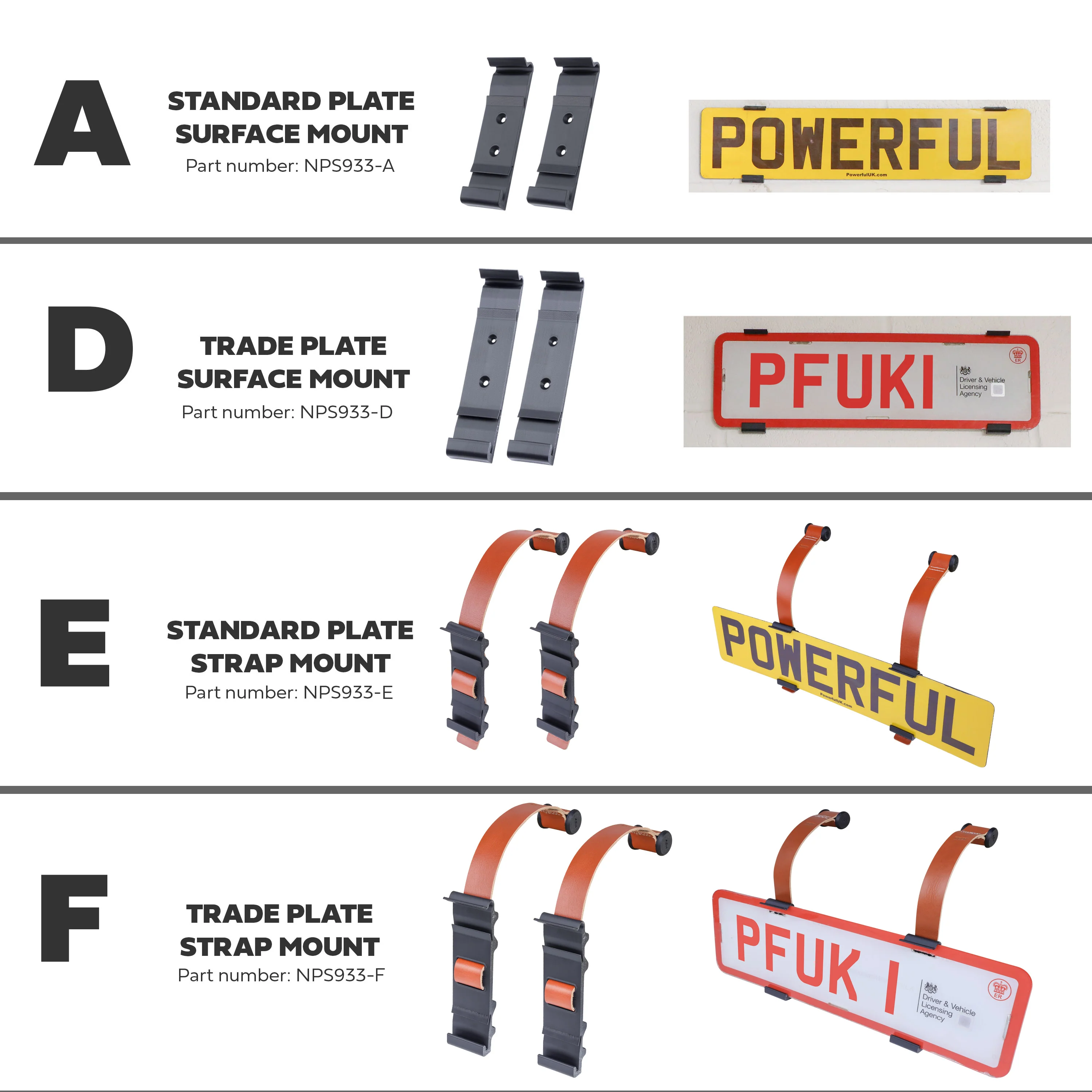 2x Toggle Mount Number Plate Holders - Standard UK Plate - Image 10