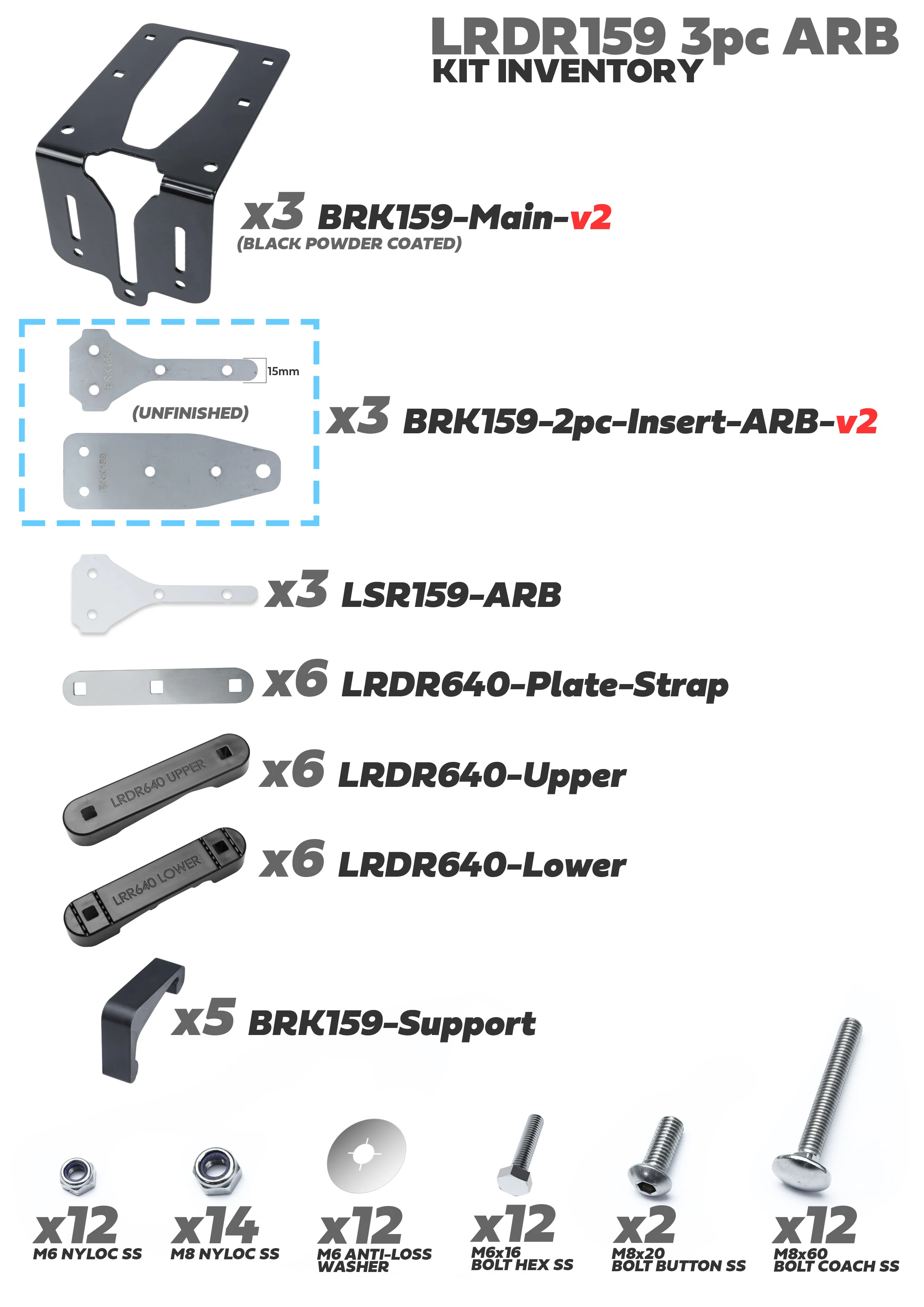 3pc Awning Quick Release Mount Kit for Land Rover Defender L663 - for ARB - Image 5
