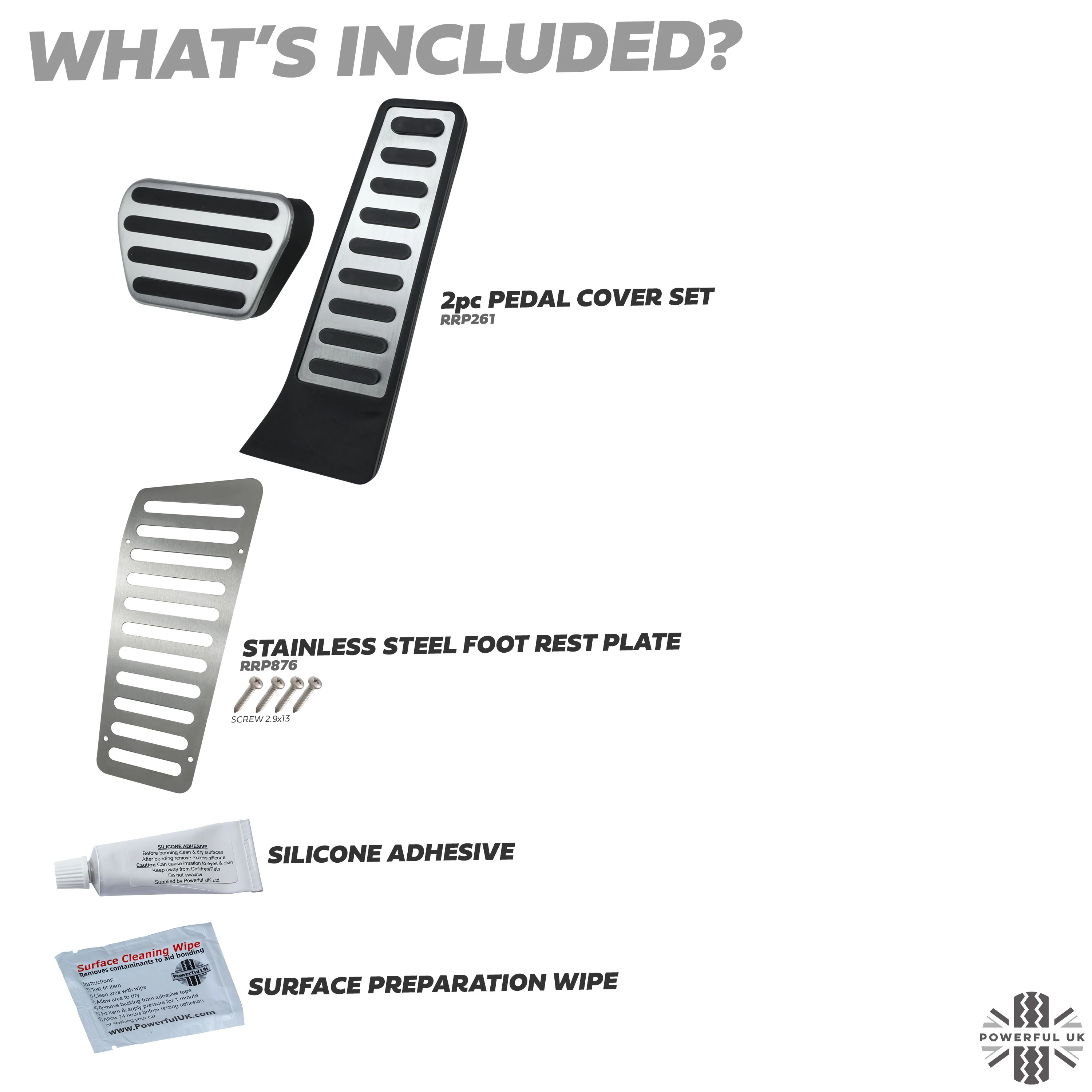 3pc Foot Pedal Kit for Range Rover L322 RHD - Image 3