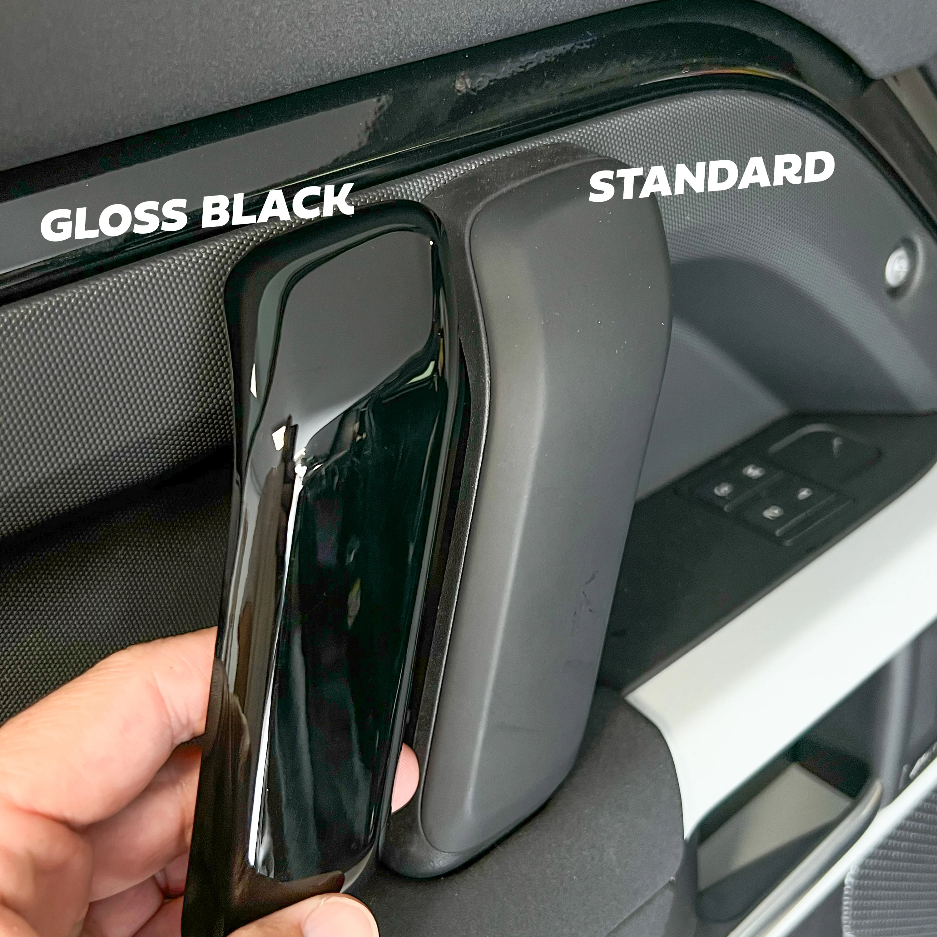 3pc Interior Door Pull Finishers in Gloss Black for Defender L663 110/130 - RHD - Image 5