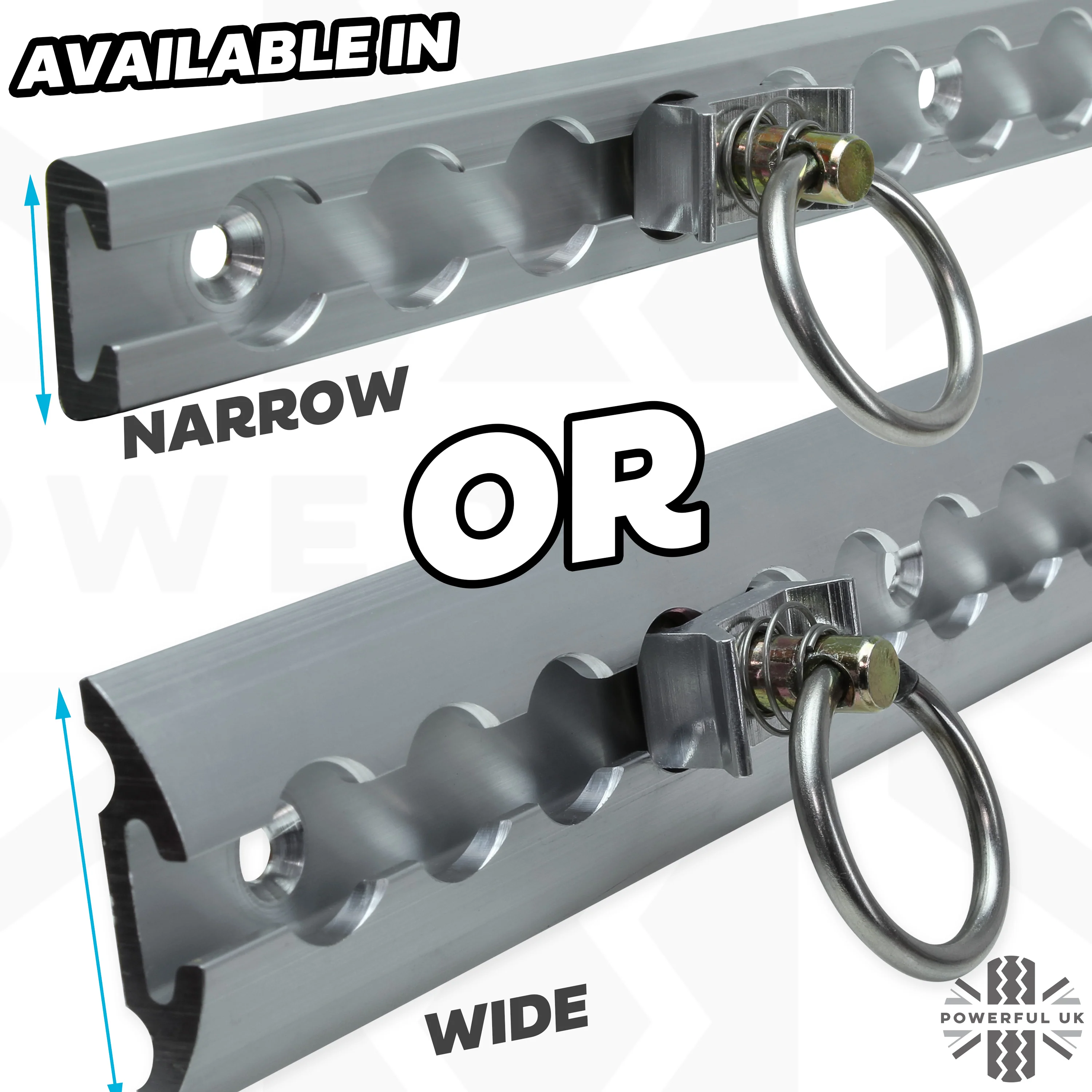 3x Cargo Track/Rails + 6x Tie-down loops - Narrow Type - Image 6