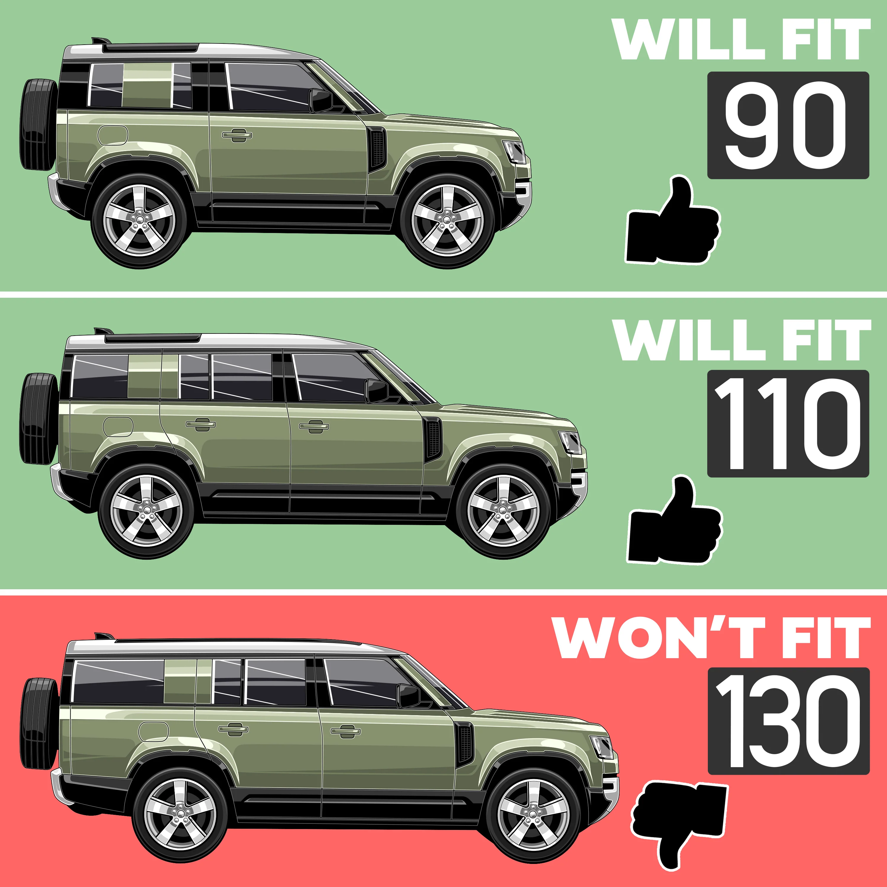 Rally Style Mudflap Kit for Land Rover Defender L663 (90/110) - Image 10