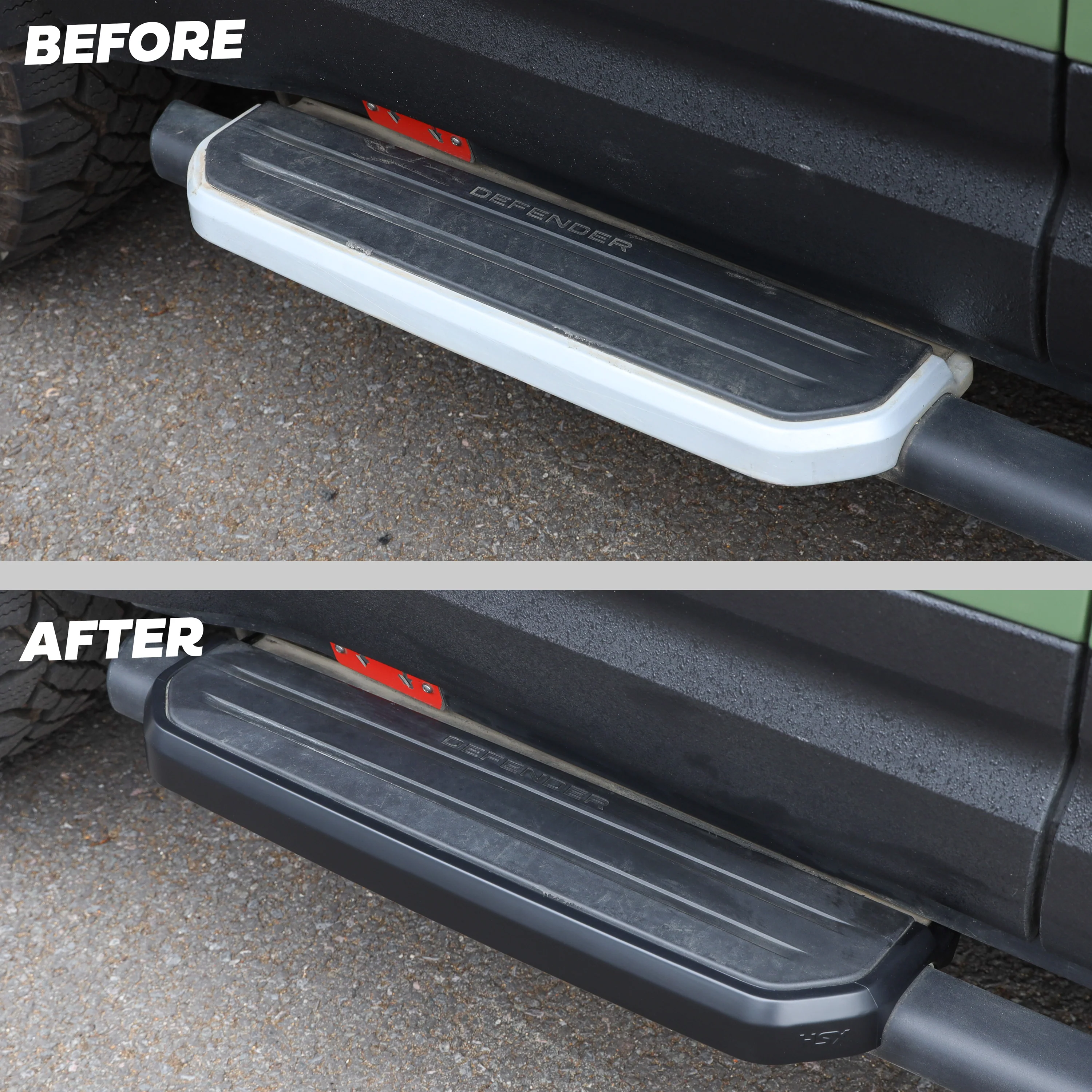 4x Side Step Covers (Smooth Finish) for Land Rover Defender L663 (110/130) - Matt Black - Image 4