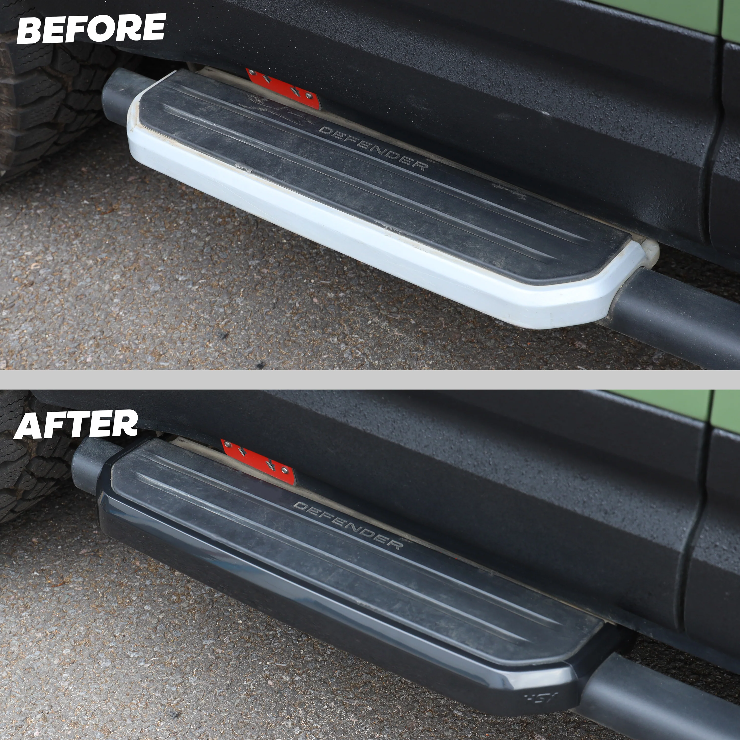 4x Side Step Covers (Smooth Finish) for Land Rover Defender L663 (110/130) - Semi-gloss Black - Image 6
