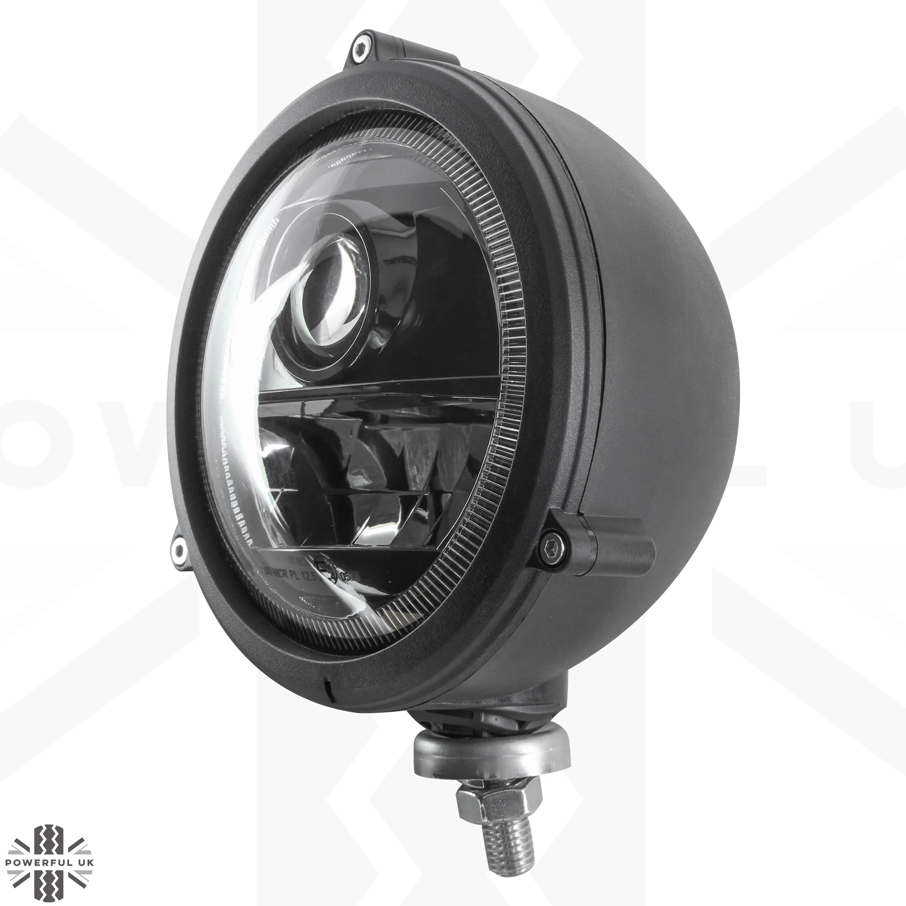 6" LED Bottom Mount Round Headlight with DRL - LHD - Single Lamp - Image 2