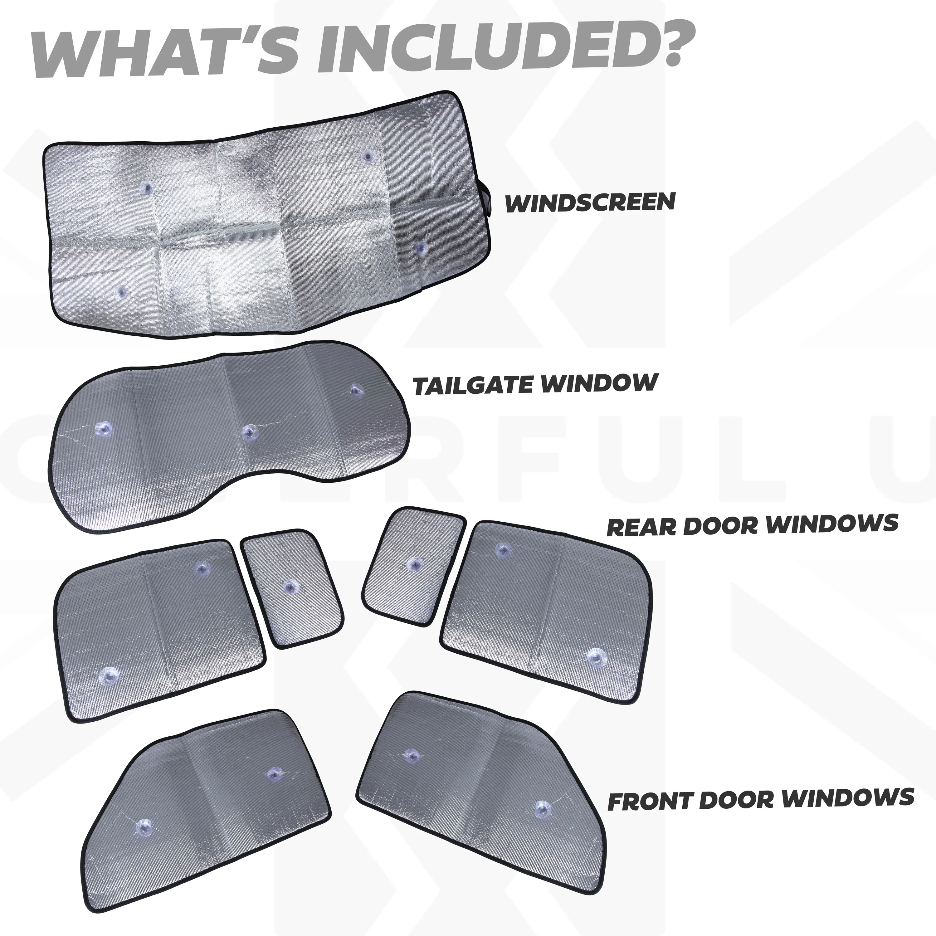 8pc Window Sun Shade Set for Land Rover Defender L663 - Image 6