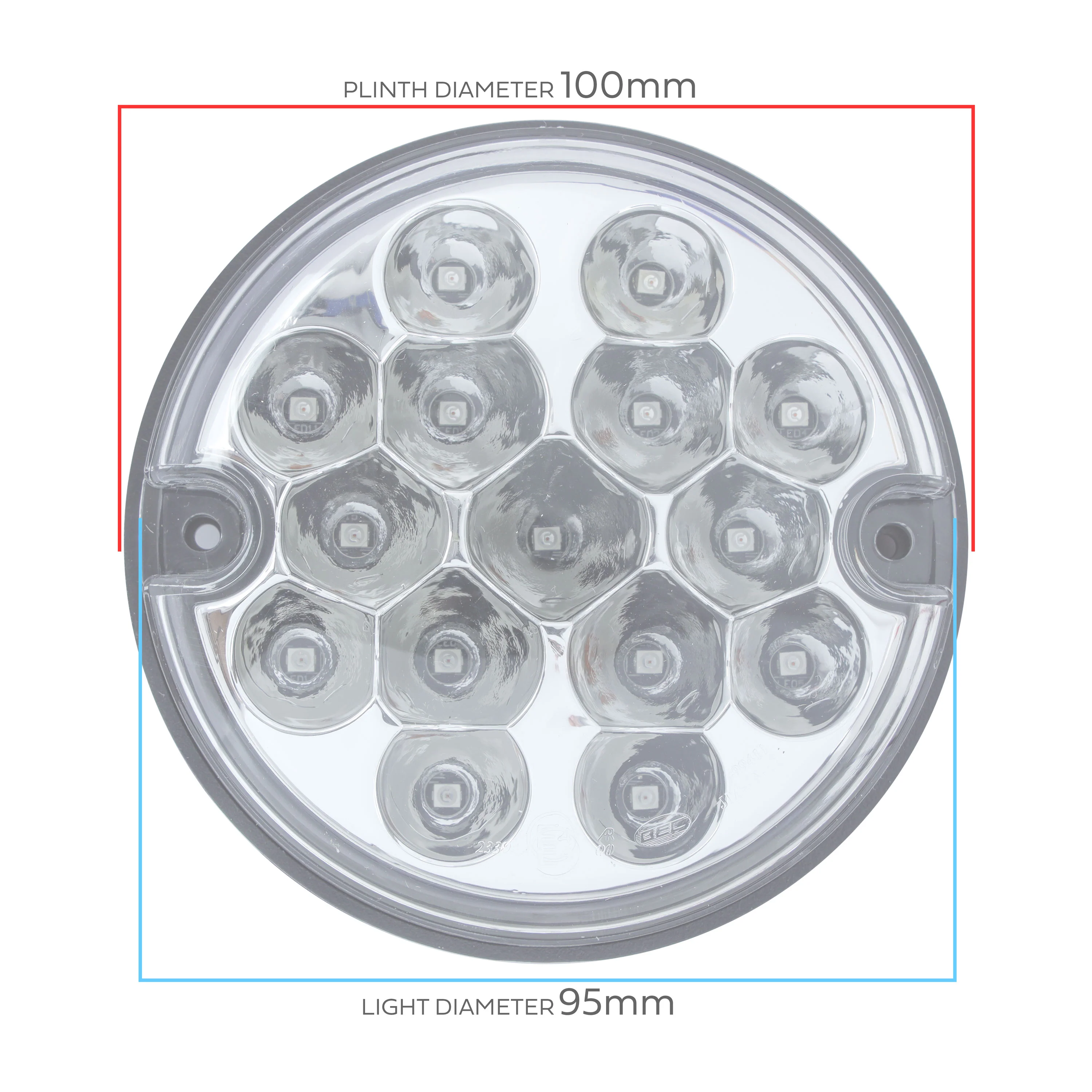 95mm 10pc NAS LED Light Kit for Land Rover Classic Defender - Clear Lens - Image 7