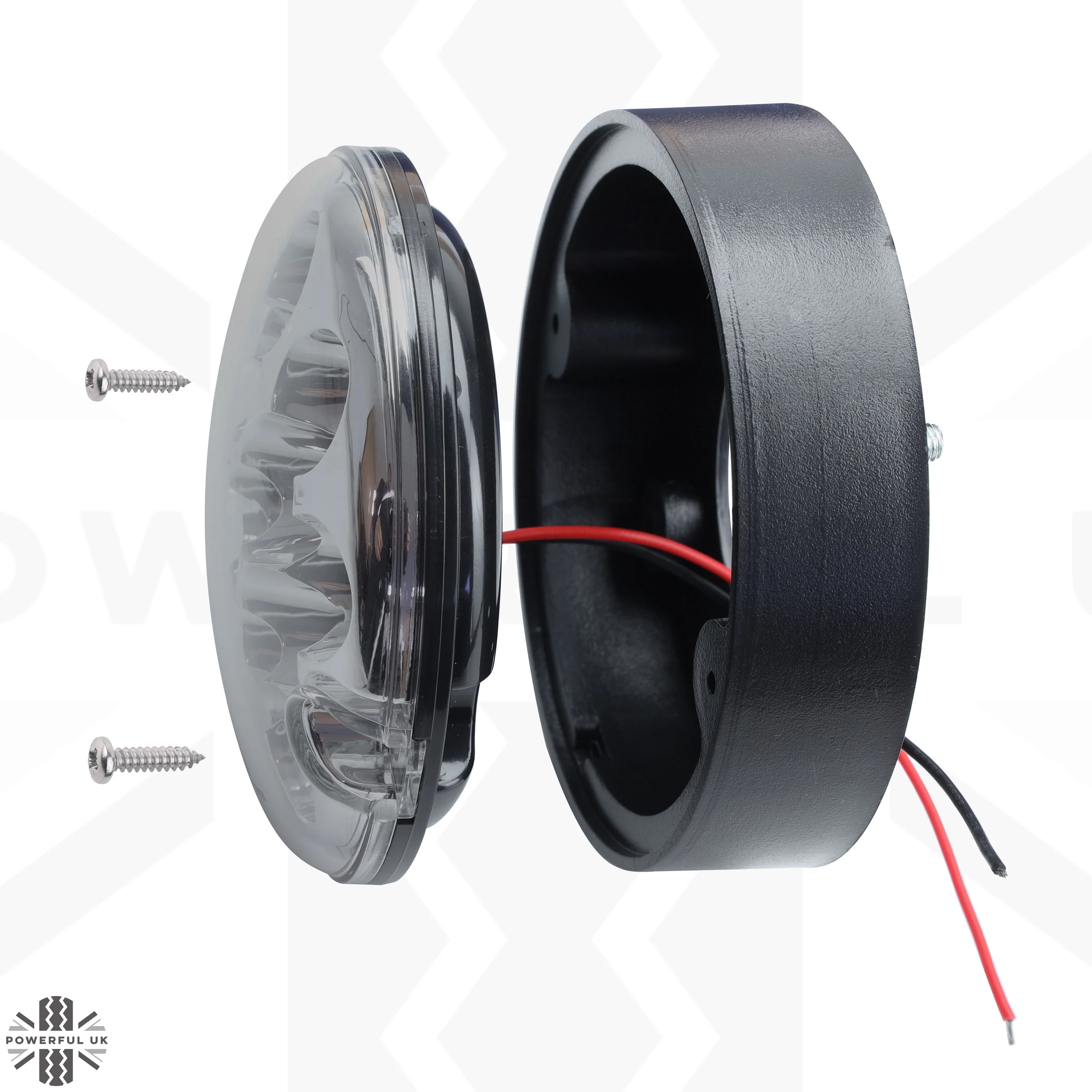 95mm 10pc NAS LED Light Kit for Land Rover Classic Defender - Smoked Lens - Image 2