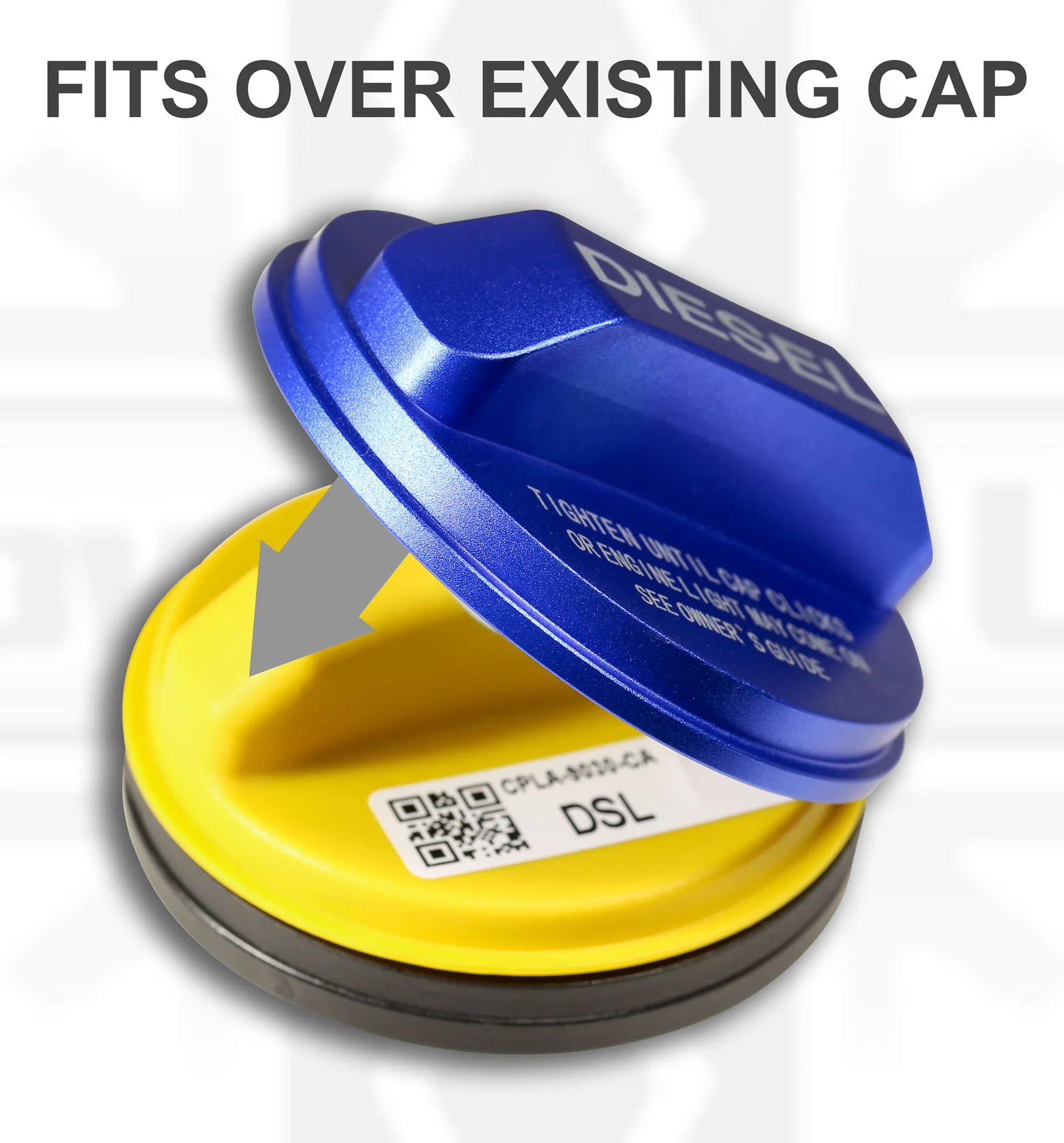 Alloy Fuel Filler Cap Cover for Range Rover Sport L320 - Diesel - Blue - Image 3