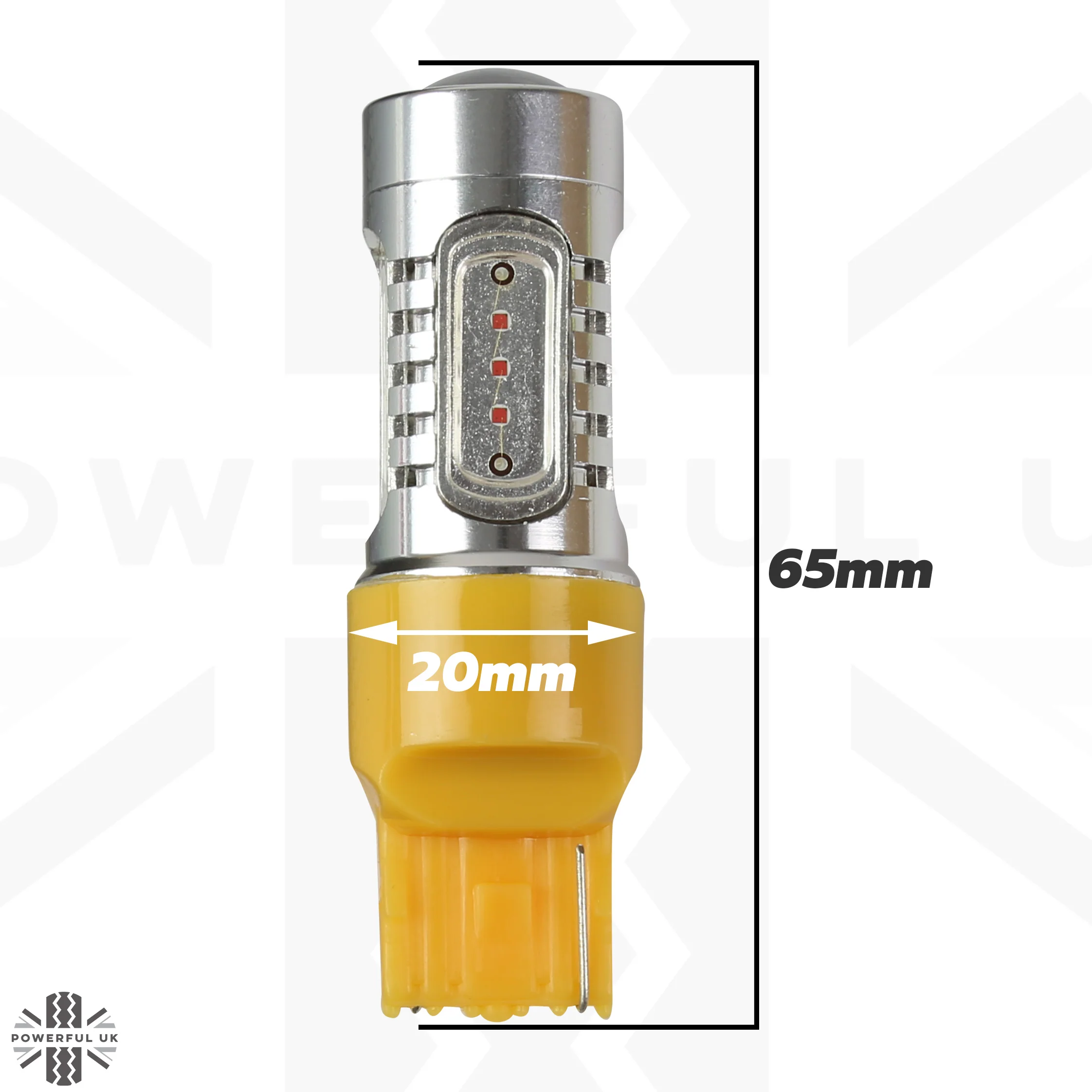 Amber LED Bulb (T20) - Single Function Indicator - PAIR - Image 3