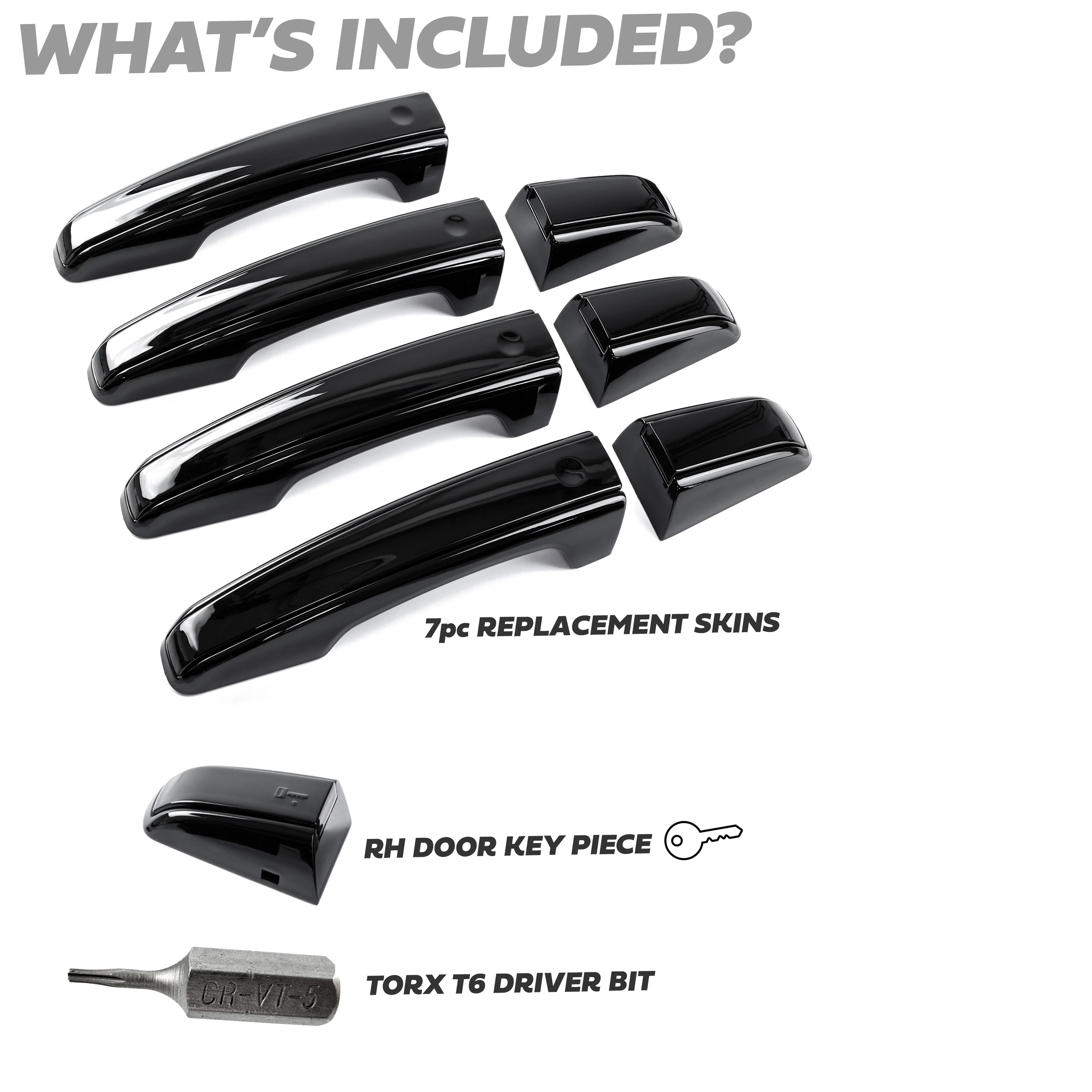 'Autobiography Style' Door Handles Skins in Black for Range Rover L405 - 8pc with Right Key Release - Image 4