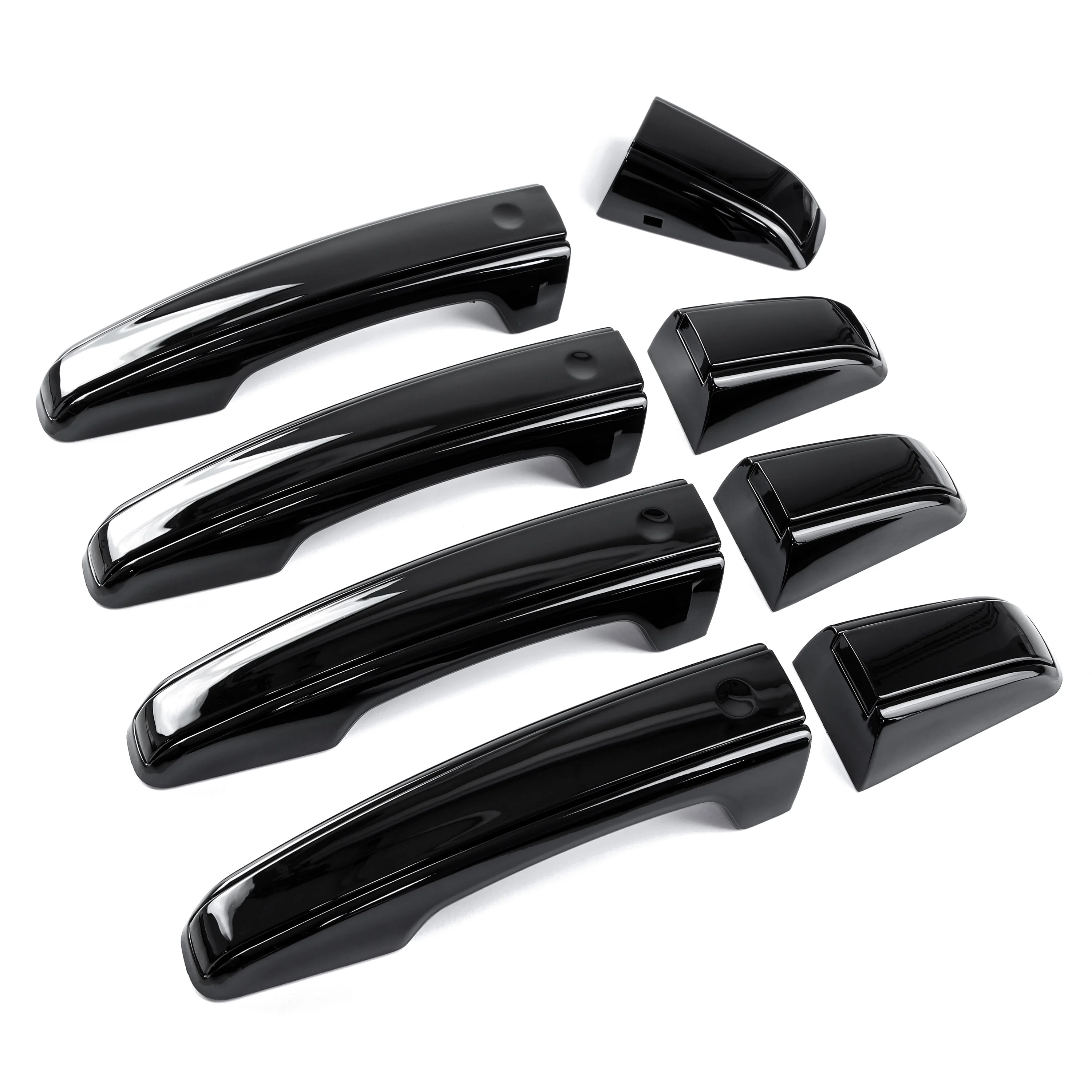 'Autobiography Style' Door Handles Skins in Black for Range Rover L405 - 8pc with Left Key Release - Image 2