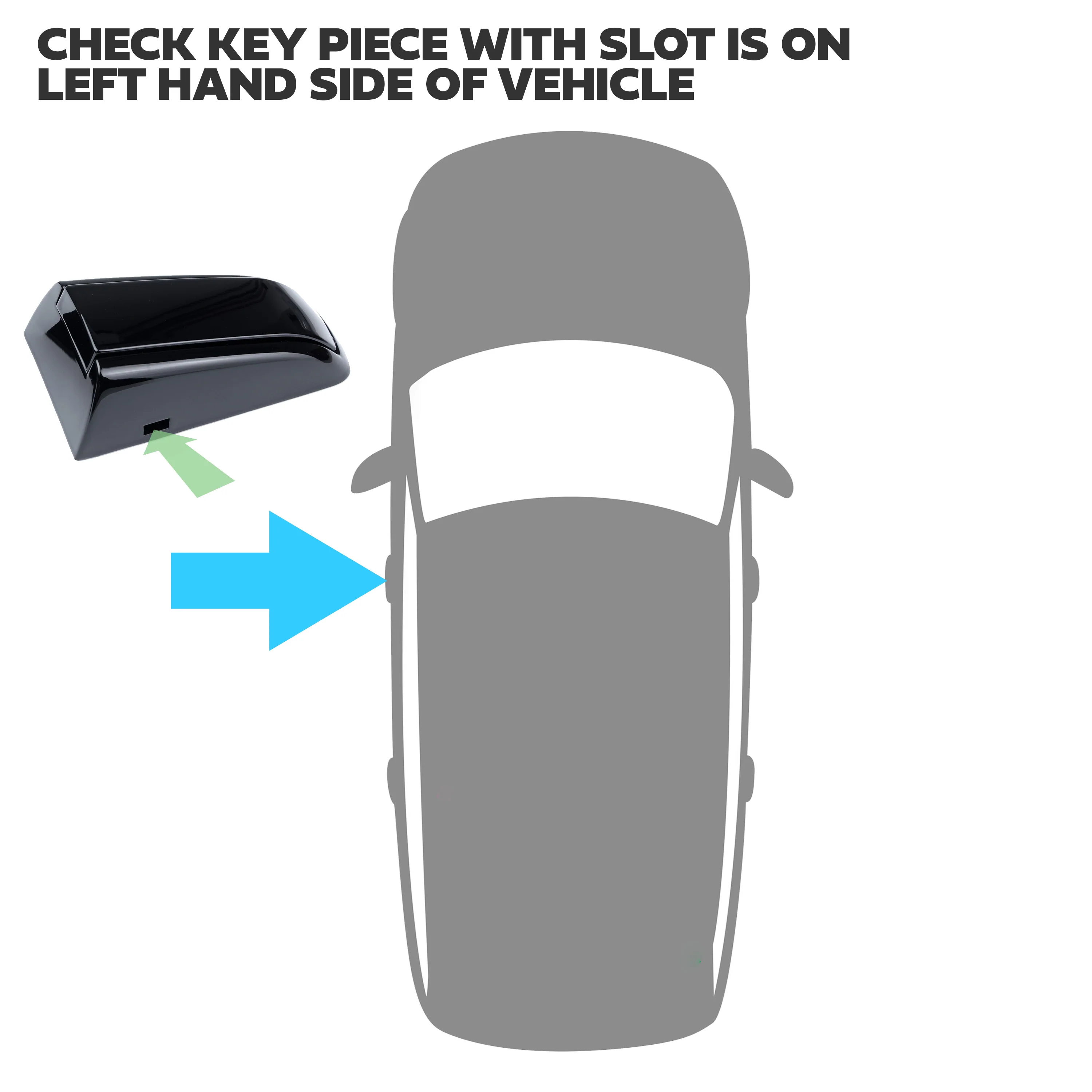 'Autobiography Style' Door Handles Skins in Black for Range Rover Sport L494 - 8pc with Left Key Release - Image 4