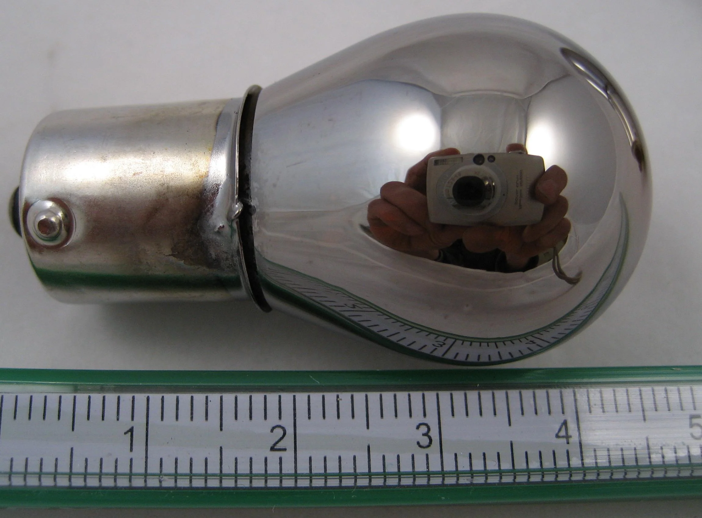 BA15s CHROMED AMBER Indicator Bulb 12v 21W (Opposite Pins) - Image 2