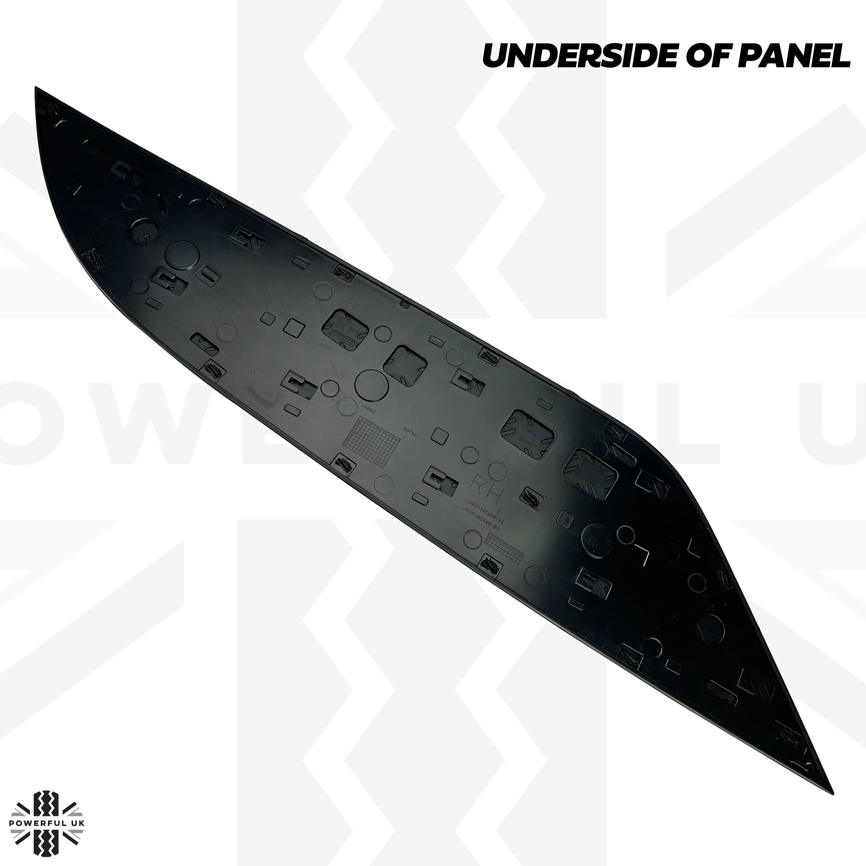 Black Bonnet Chequer Trim Panel for Land Rover Defender L663 - Right - Image 4