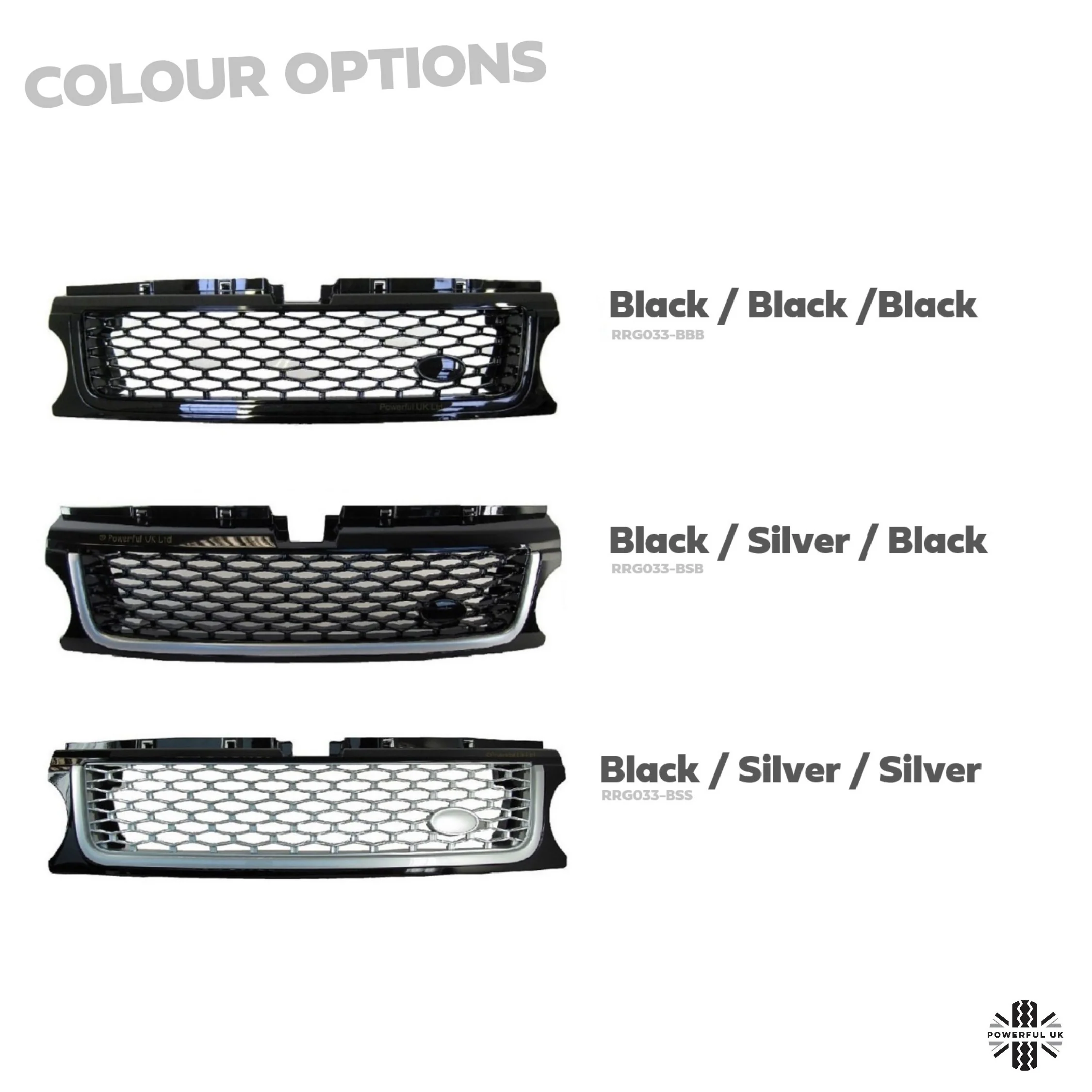 Black & Silver "Autobiography Style" grille to fit Range Rover Sport 2010 on - Image 4