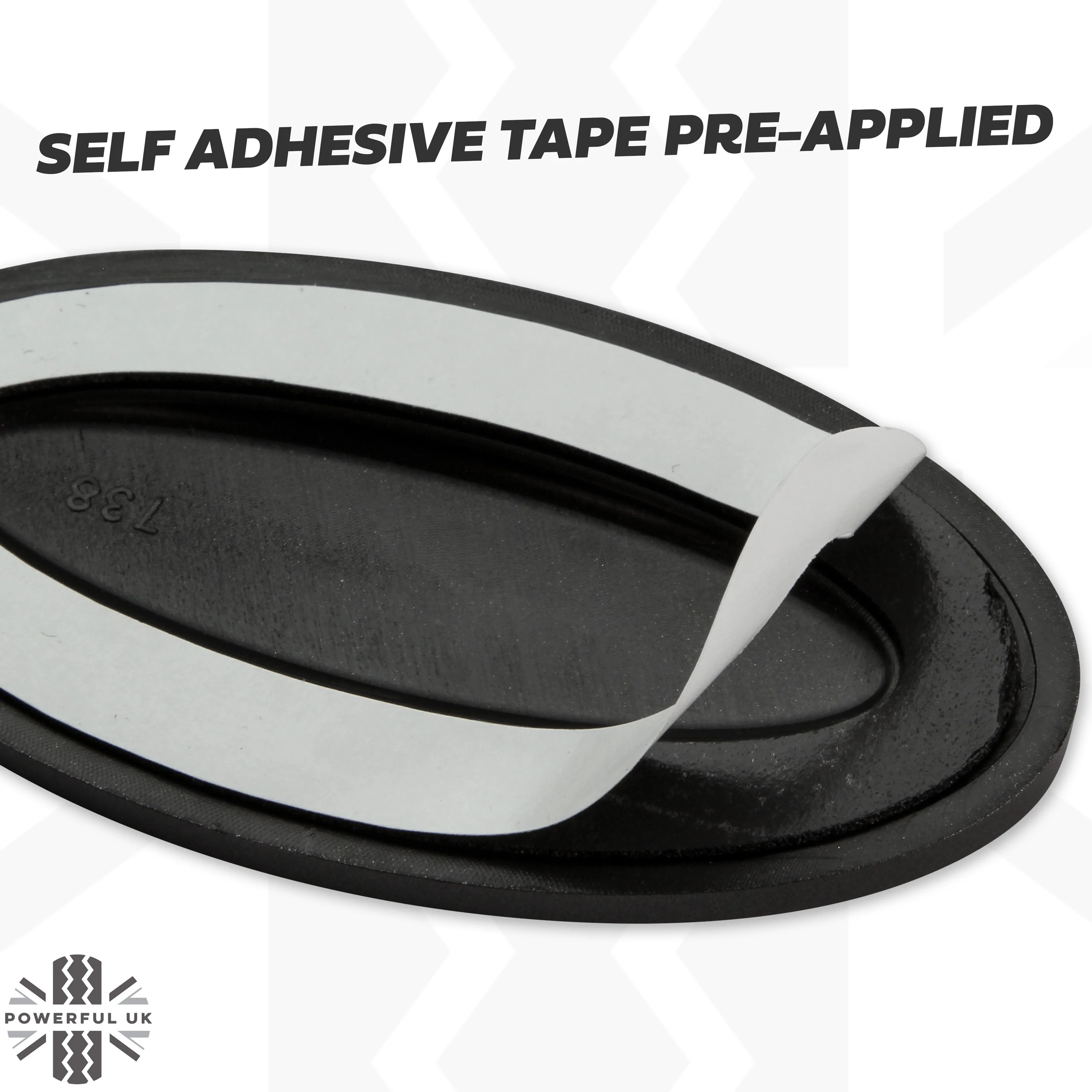 Black & Silver Badge on Corris Grey Plinth for Range Rover L405 - Image 4