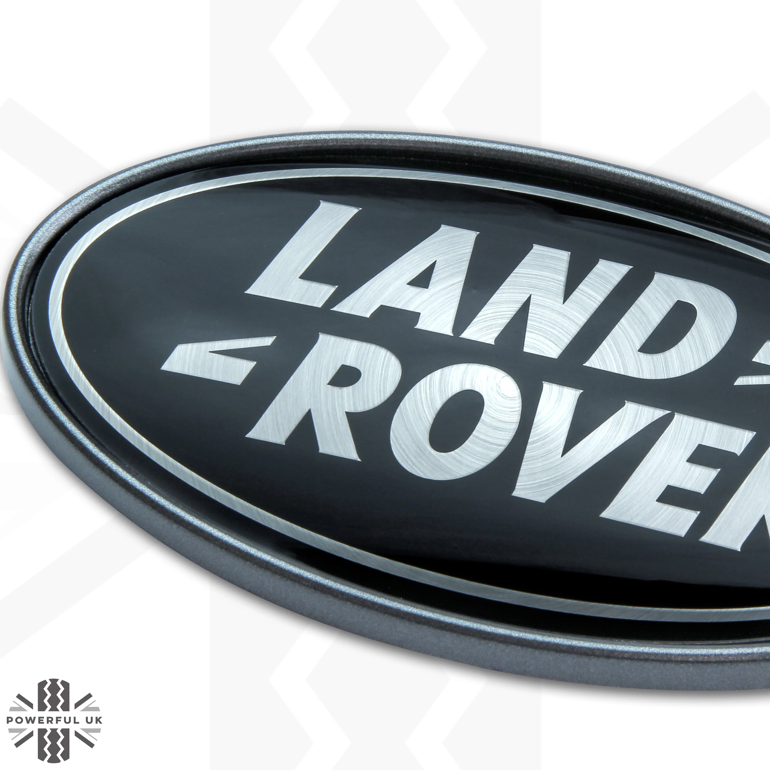 Black & Silver Badge on Corris Grey Plinth for Range Rover Sport L494 - Image 4