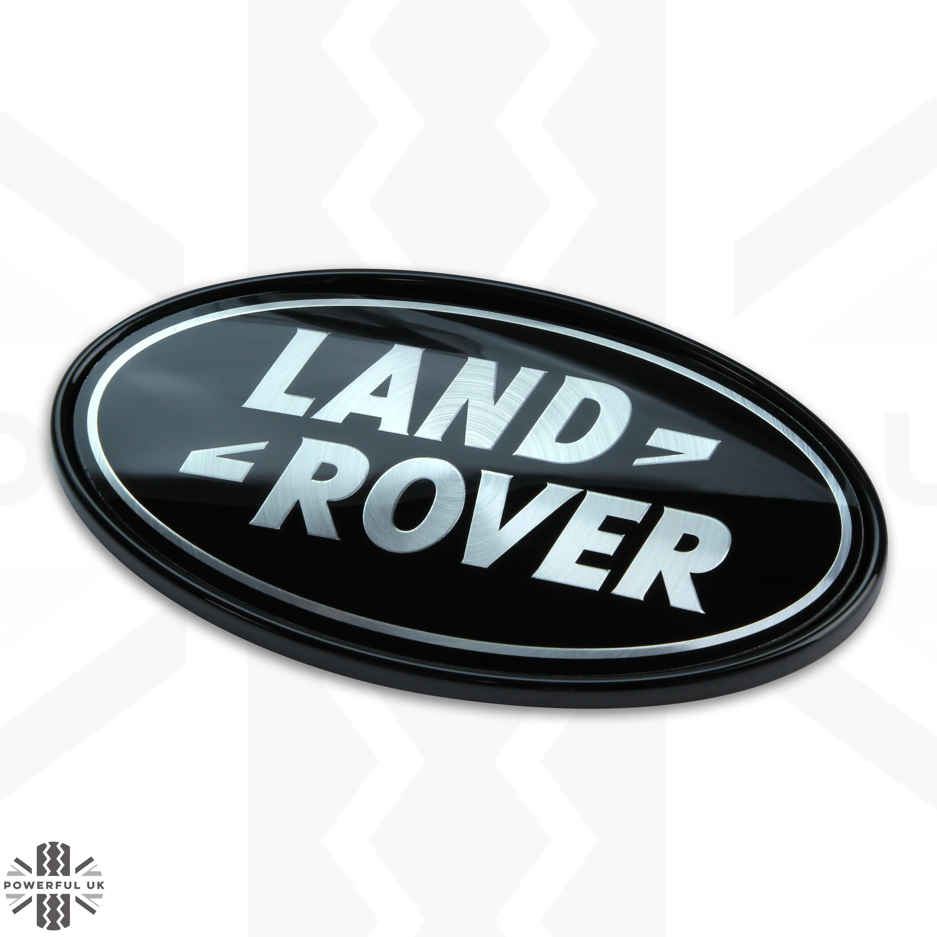 Black & Silver Badge on Gloss Black Plinth for Range Rover Sport L494 - Image 4