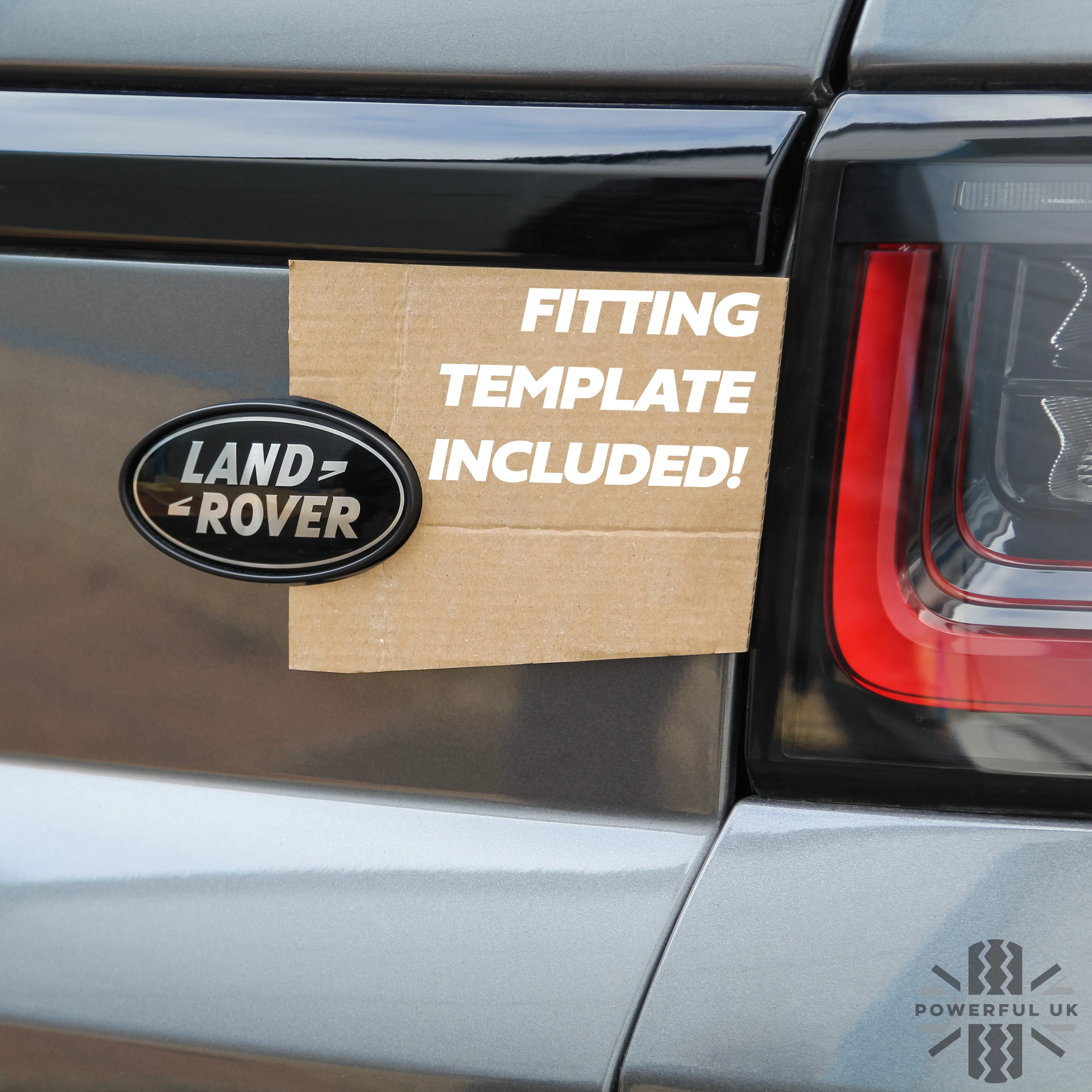 Black & Silver Badge on Gloss Black Plinth for Range Rover Sport L494 - Image 5