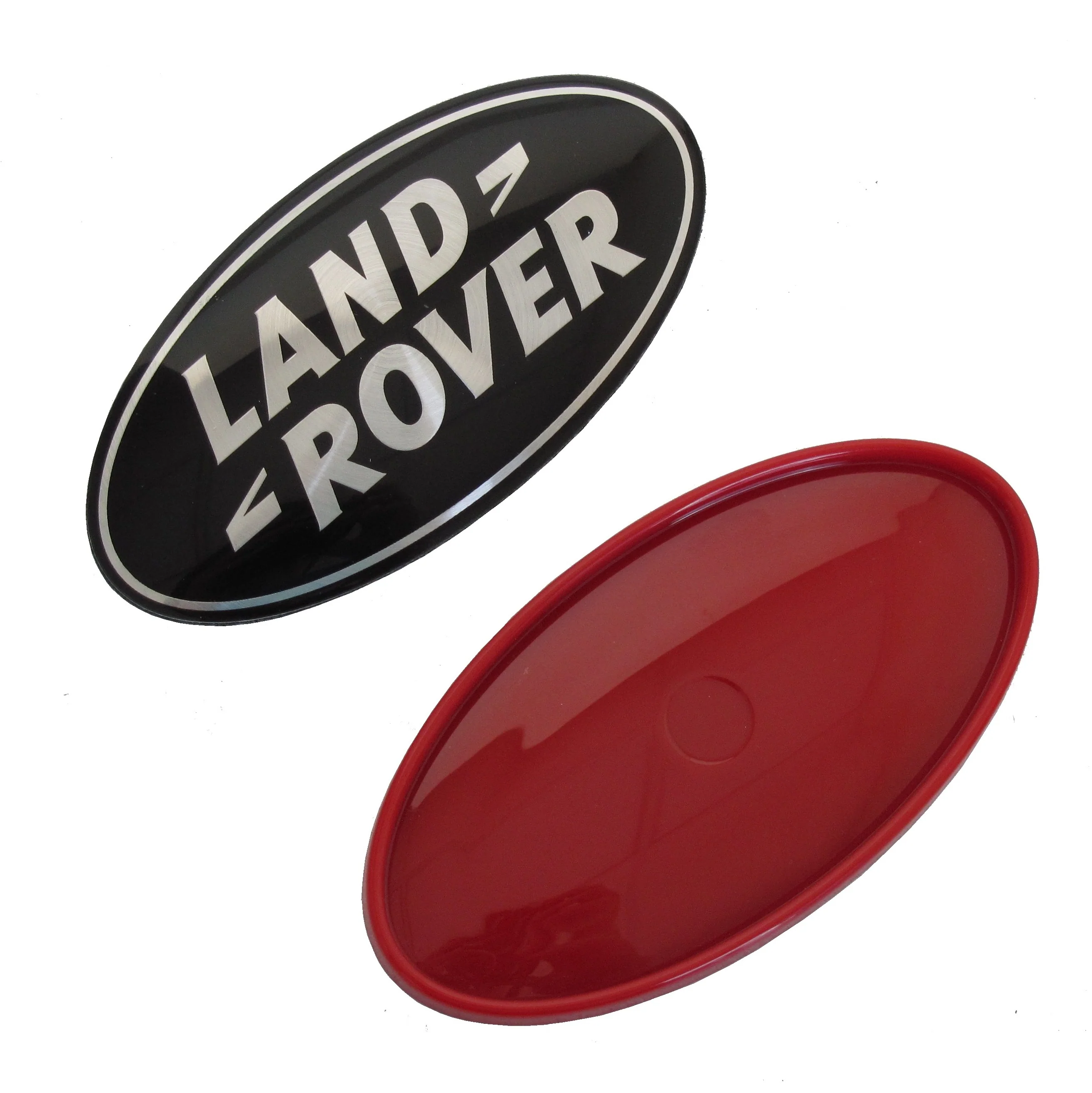 Black & Silver Badge on Red Plinth for Range Rover L322 - Image 3