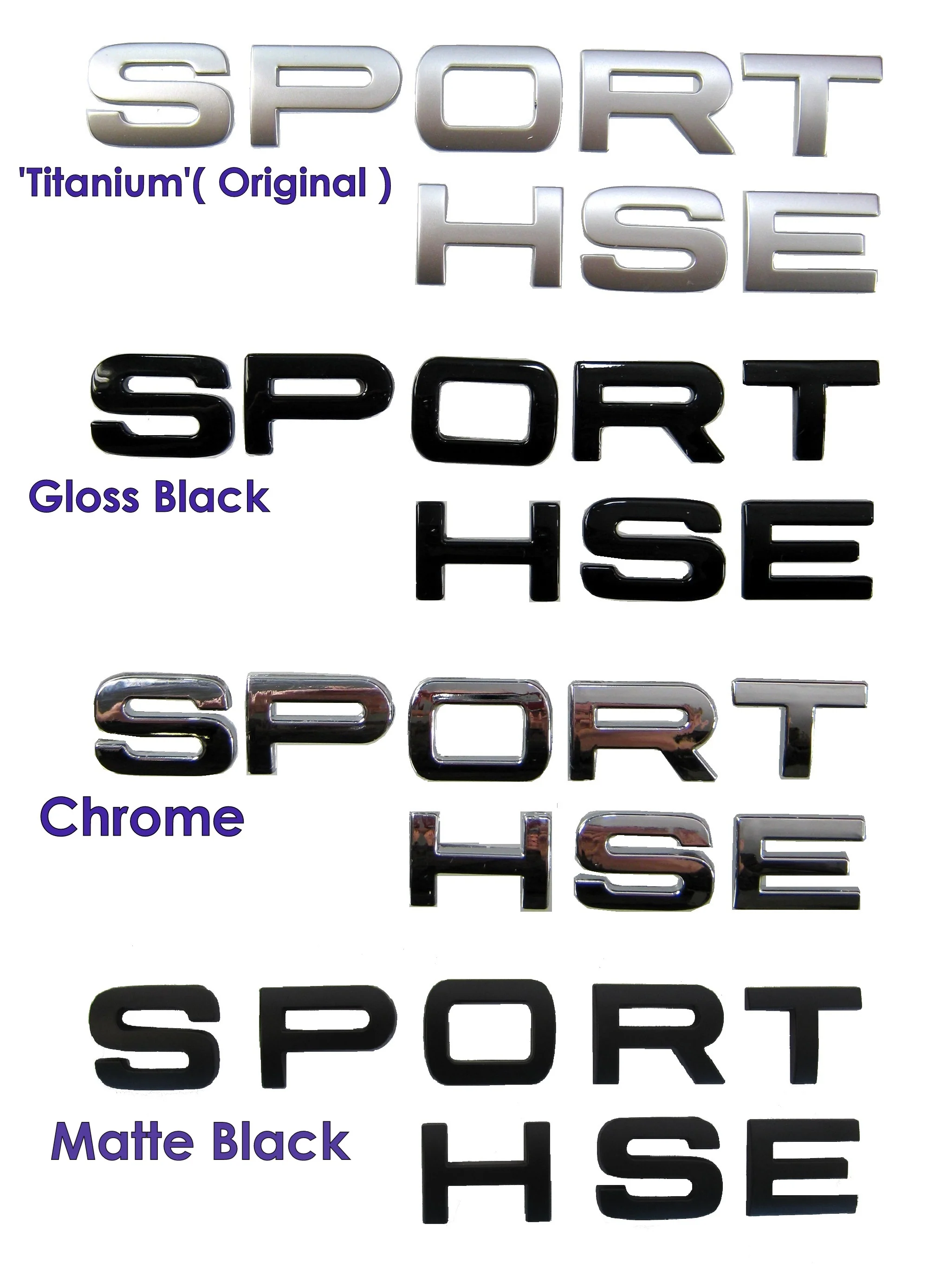 Black Tailgate Lettering - SPORT - for Range Rover Sport L320 - Image 5