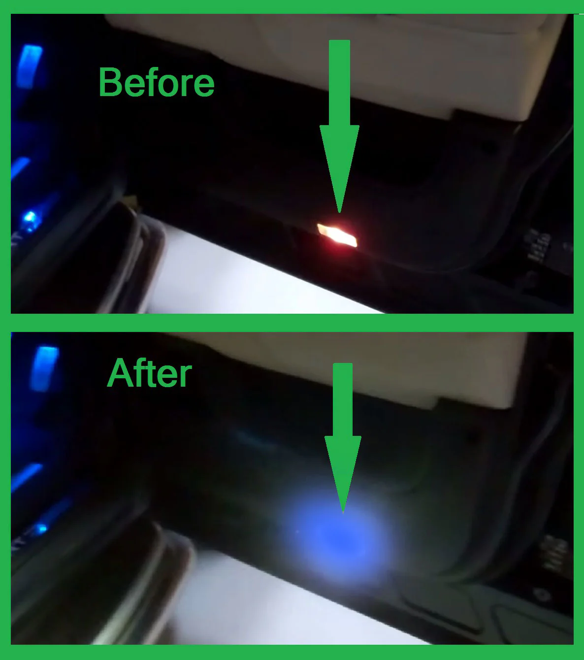 BLUE LED Door Courtesy Lights for Range Rover Sport L494 (4pc) - Image 3
