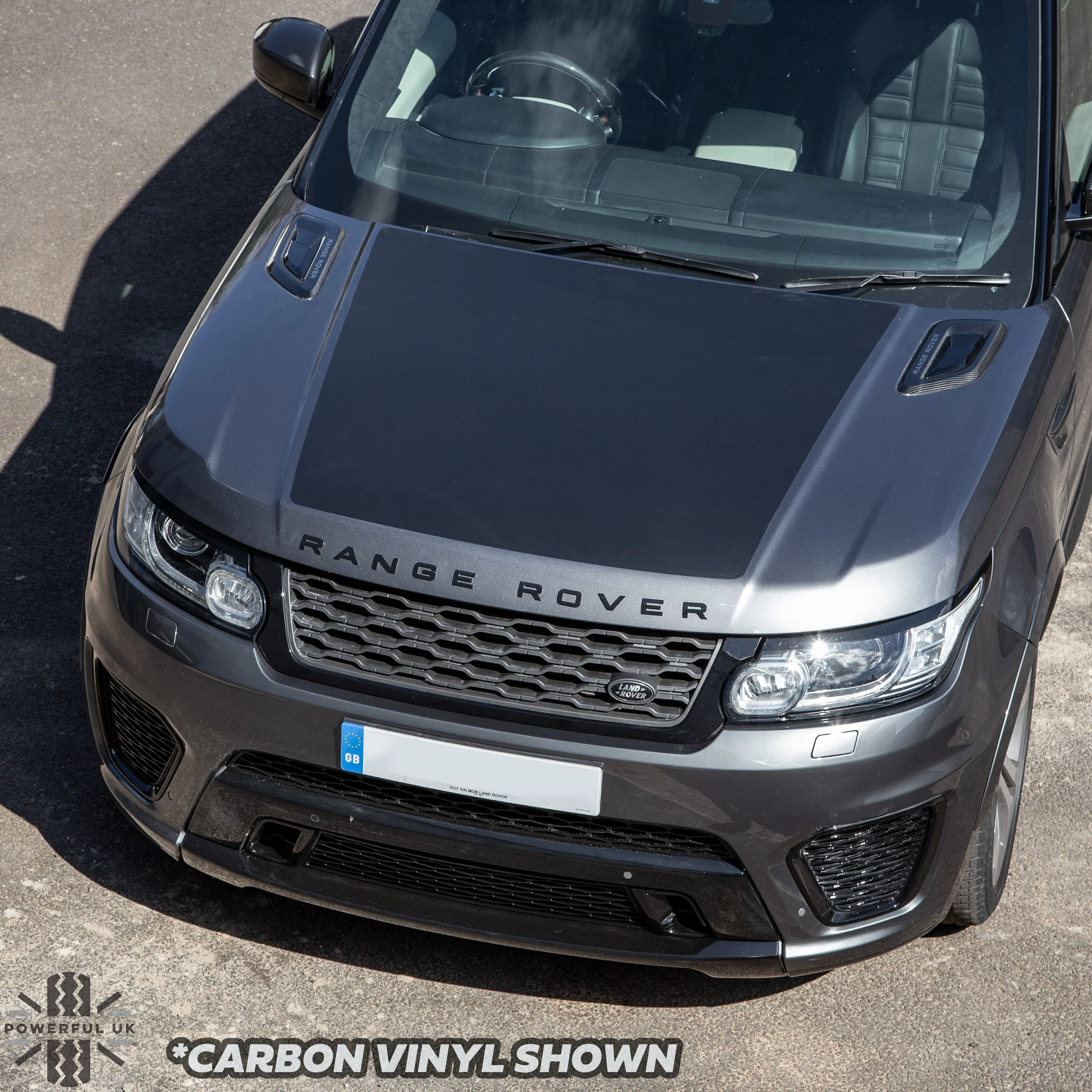 Bonnet Decal - Matt Black for Range Rover Sport L494 (2014-17) - Image 2