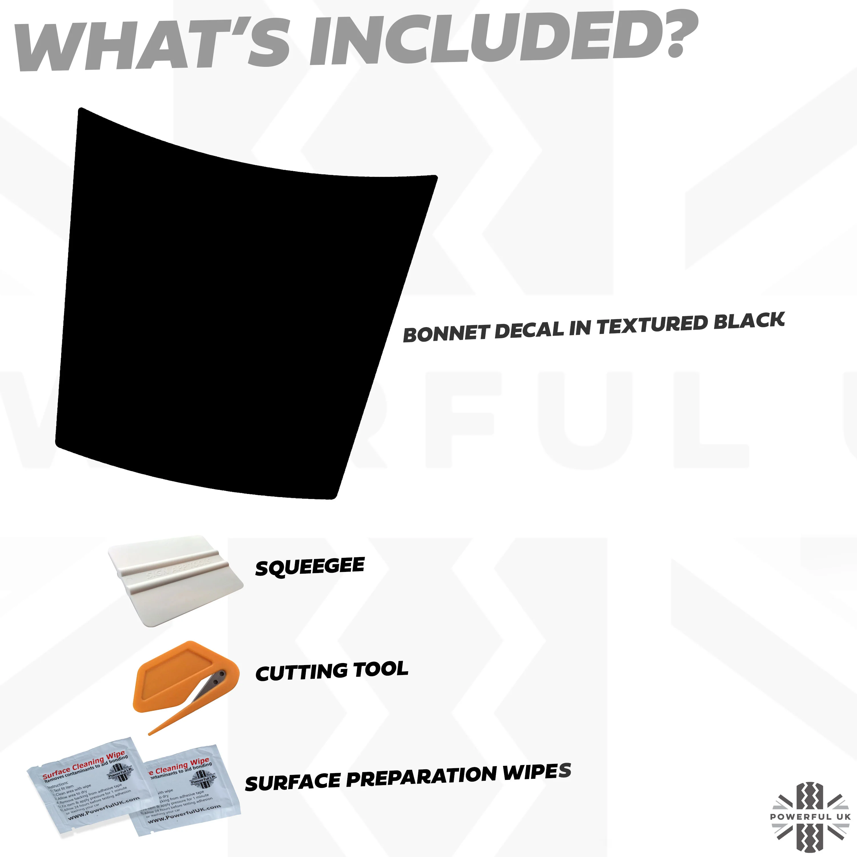 Bonnet Decal - Matt Black for Range Rover Sport L494 (2014-17) - Image 3