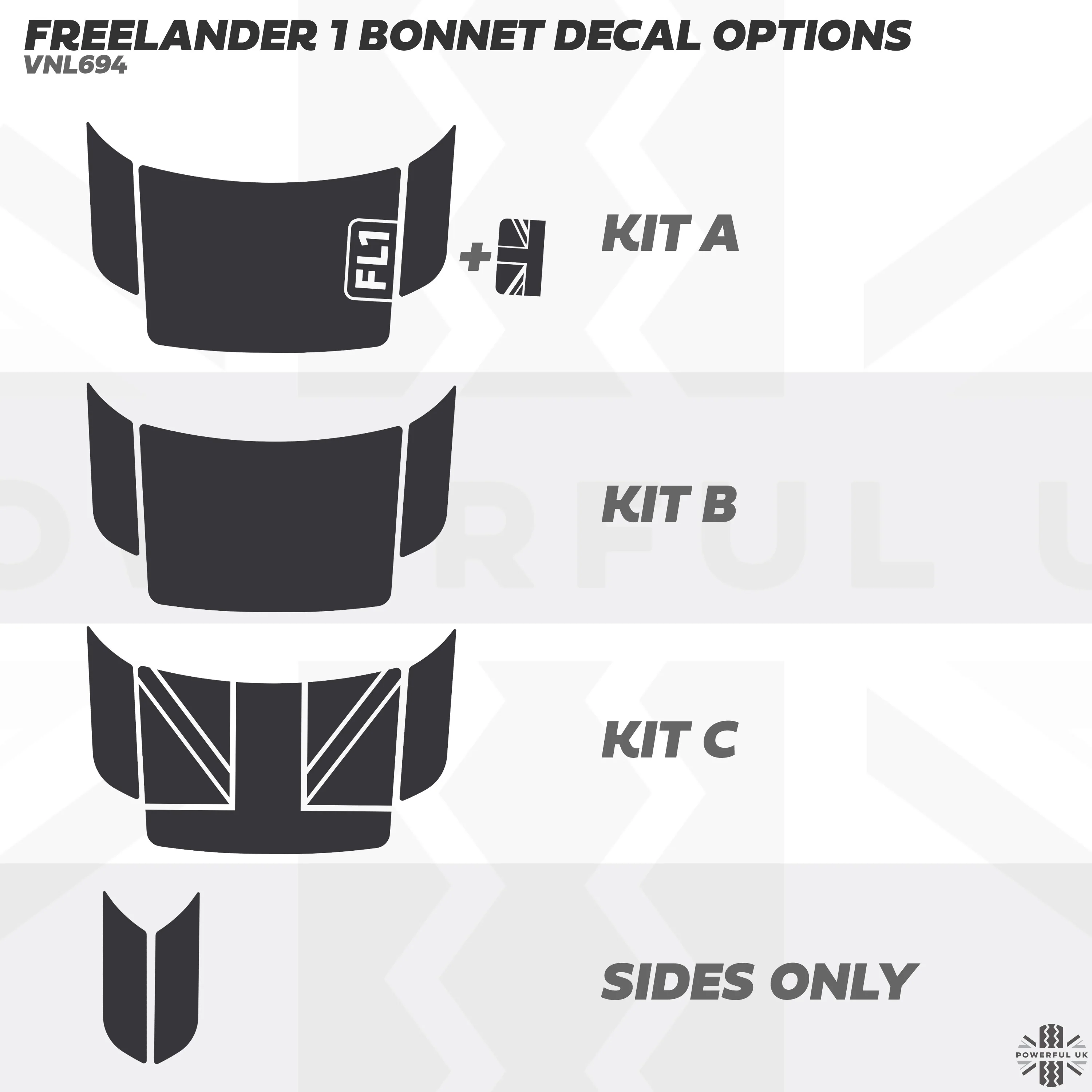 Bonnet Decal Set - FL1 & Union Jack Inserts - for Land Rover Freelander 1 - Image 7