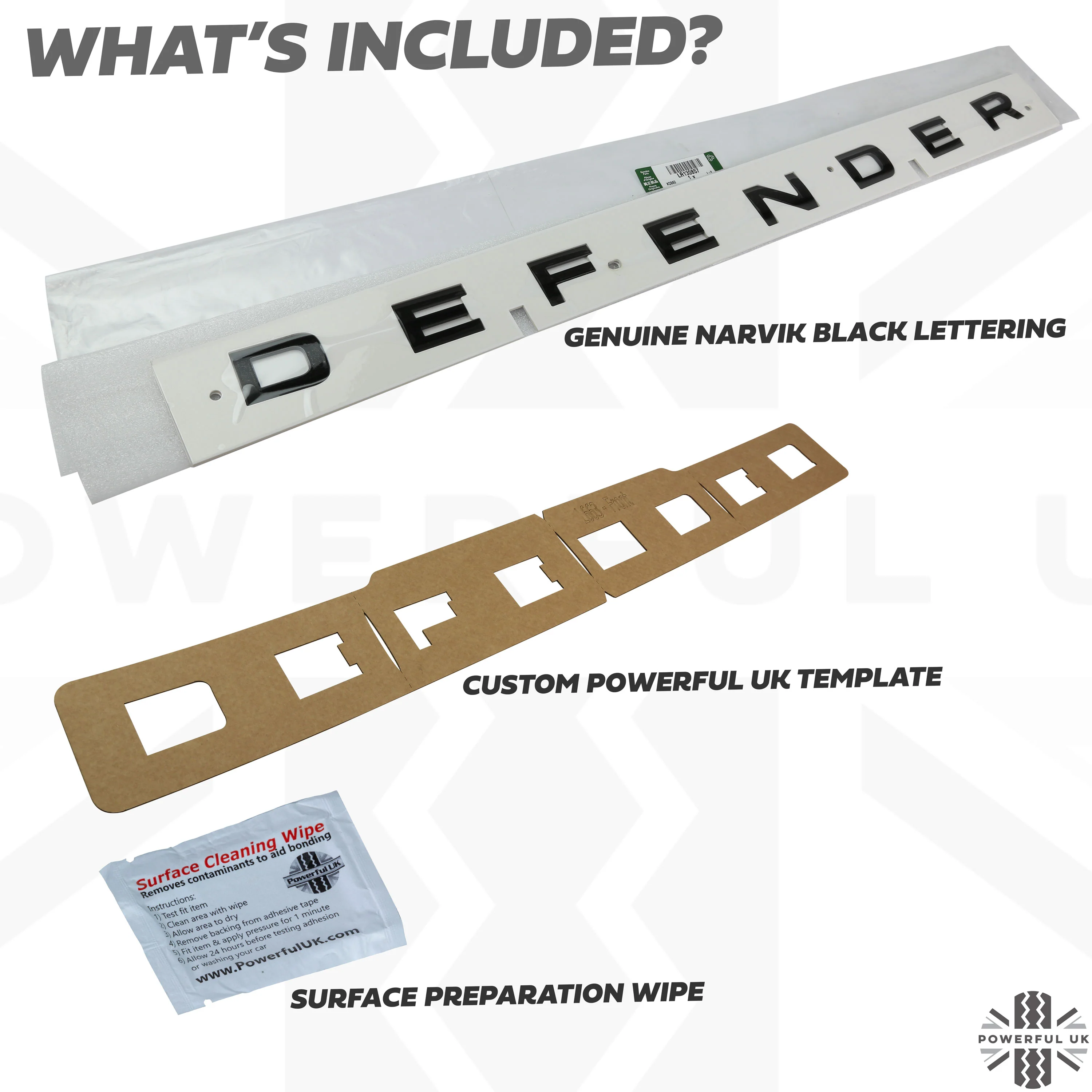 Bonnet Lettering - Narvik Black - for Land Rover Defender L663 - Image 2
