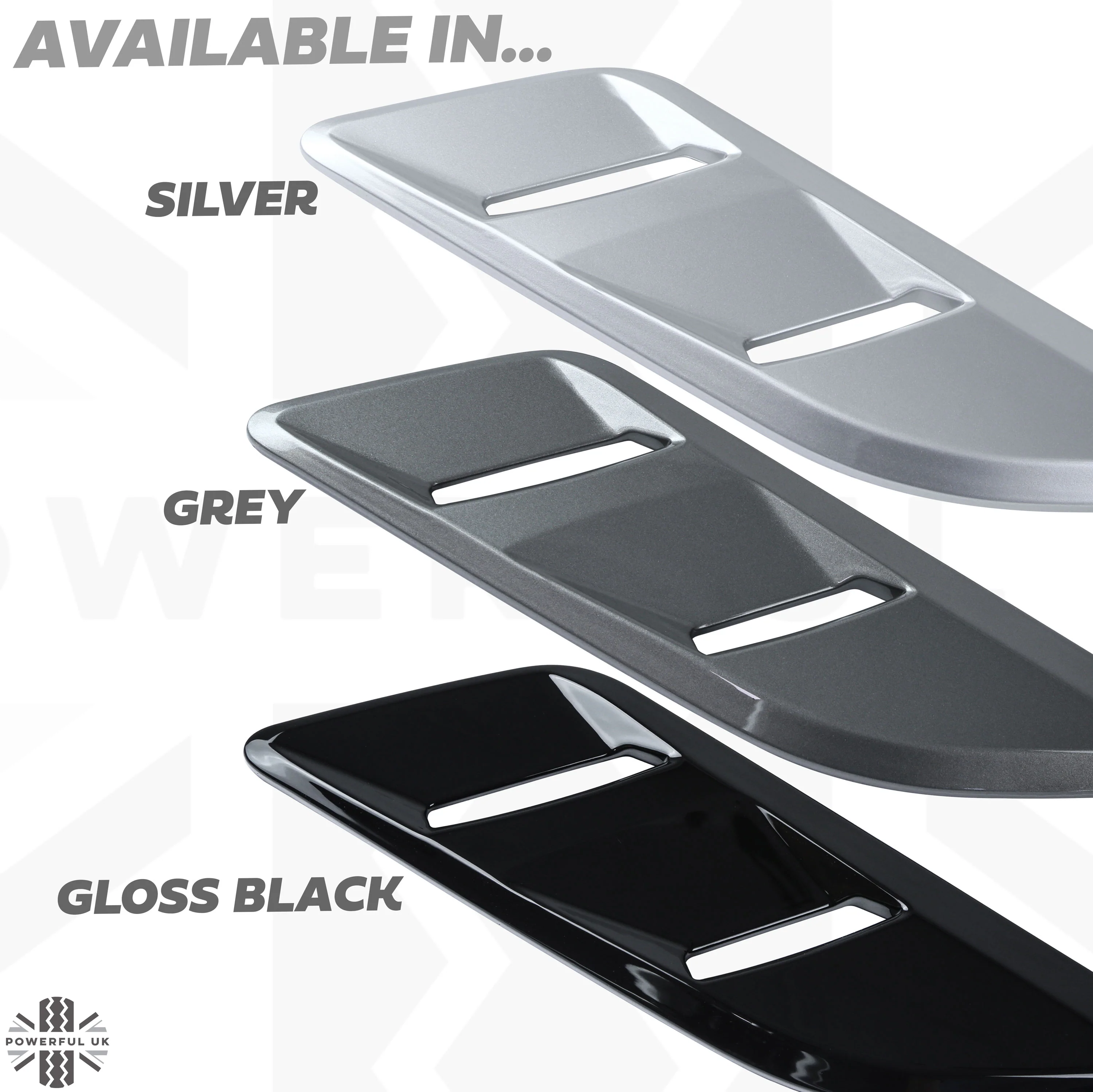 Bonnet Vent 'Double Louvre' Inserts for Range Rover Sport L494 - Silver - Image 6