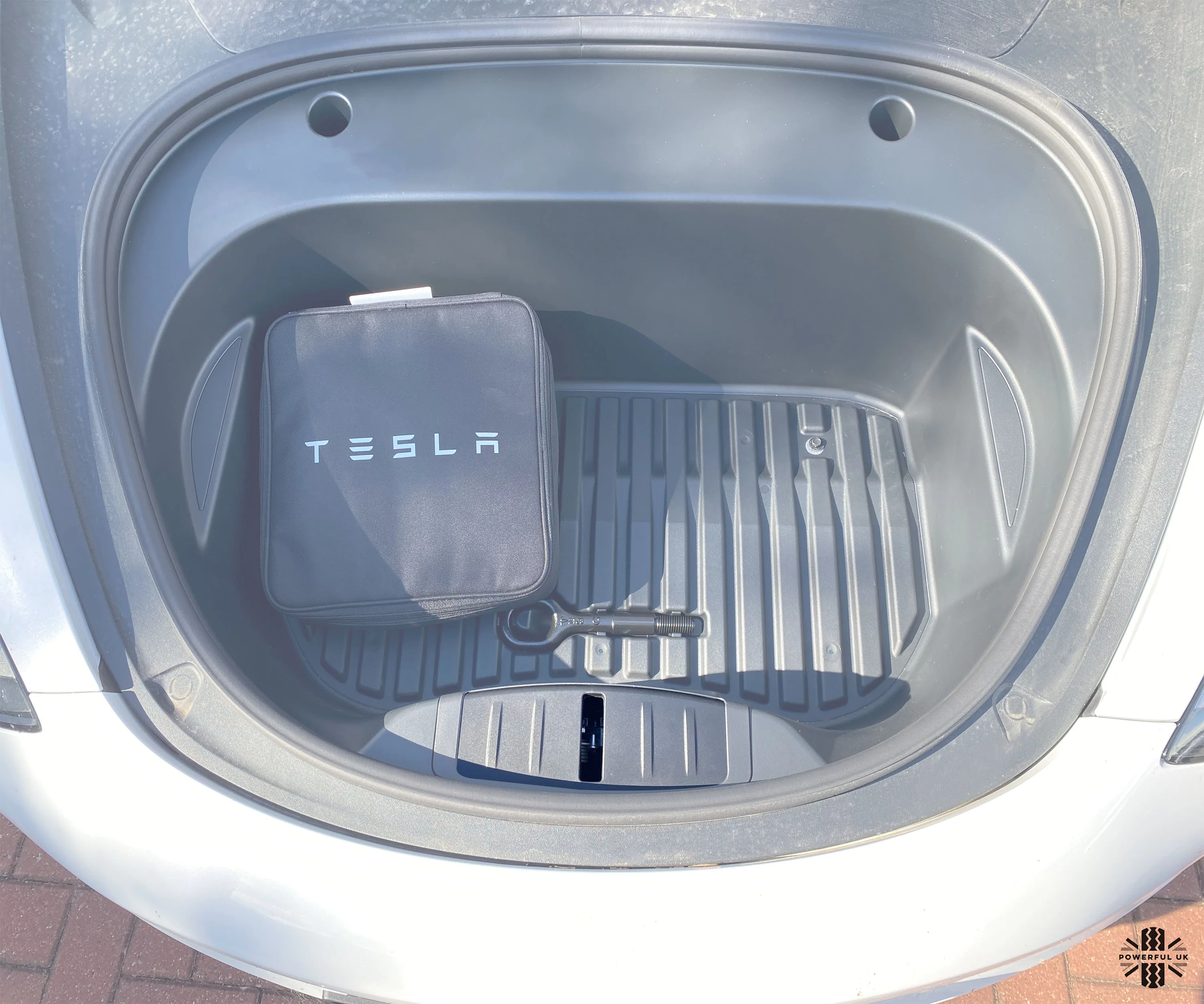 Brushed Stainless Steel Front Trunk Lock Cover for Tesla Model 3 - Image 5